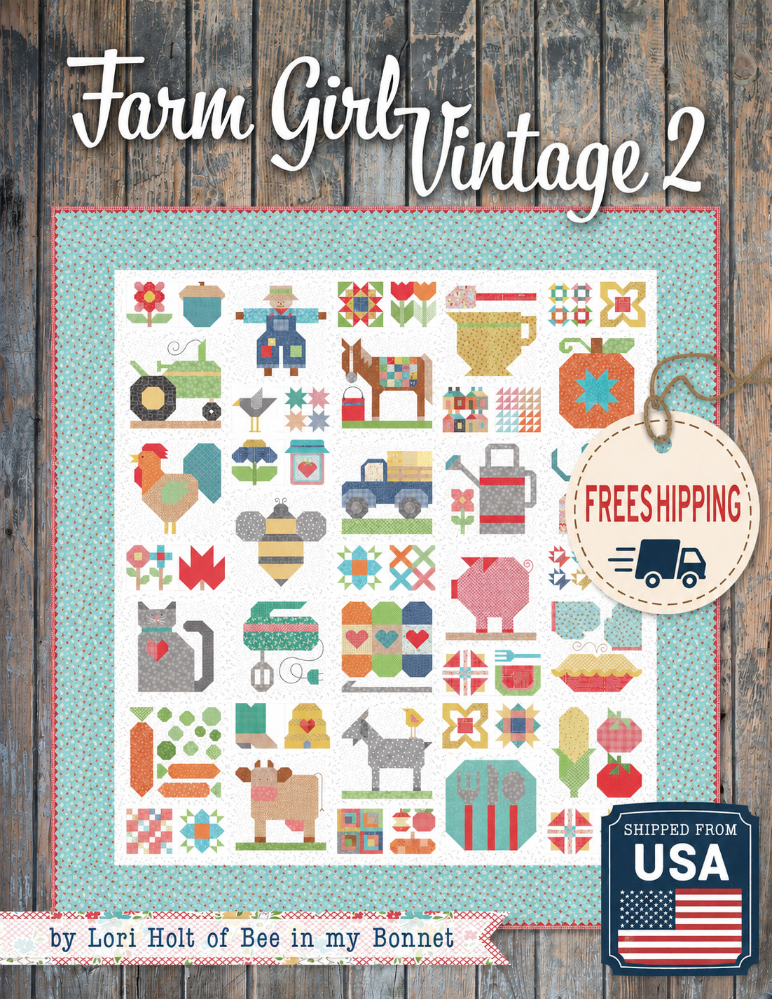 Farm Girl Vintage 2 Quilt Pattern Book by Lori Holt for It&rsquo;s Sew Emma
