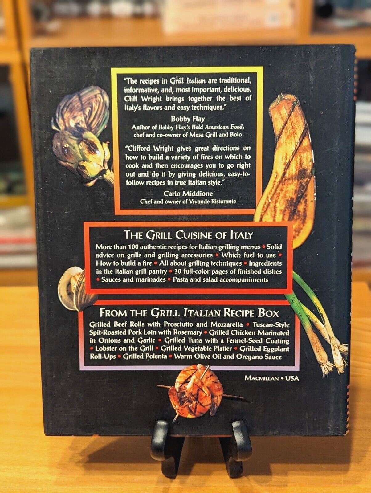 1st Ed., 1st Printing Hard Cover Grill Italian by Clifford A. Wright Food & Wine