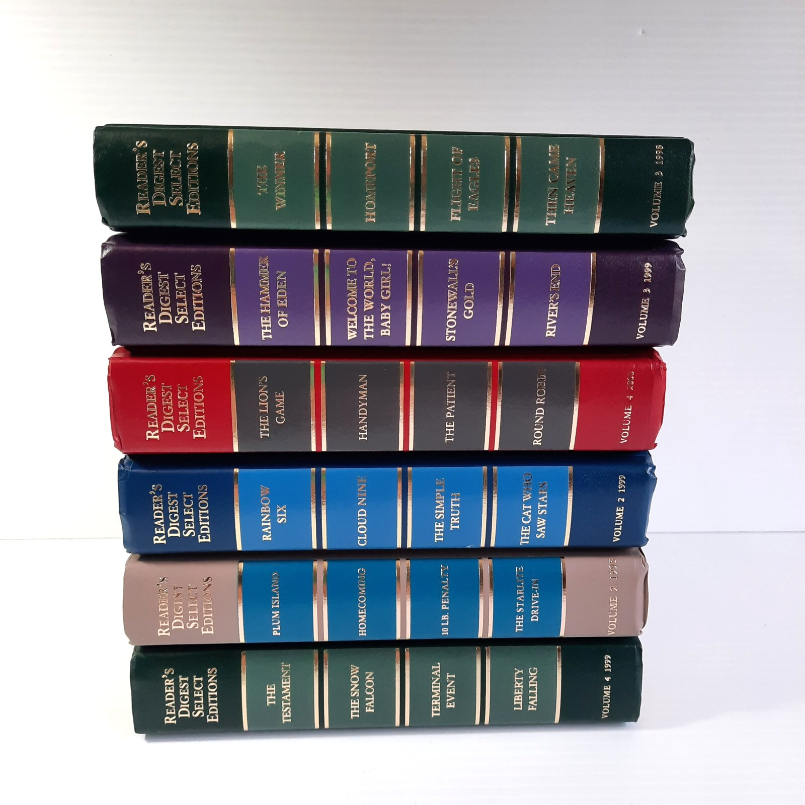 Reader&rsquo;s Digest Condensed Books Lot of 6 Staging Multicolor Decor Display HC #6