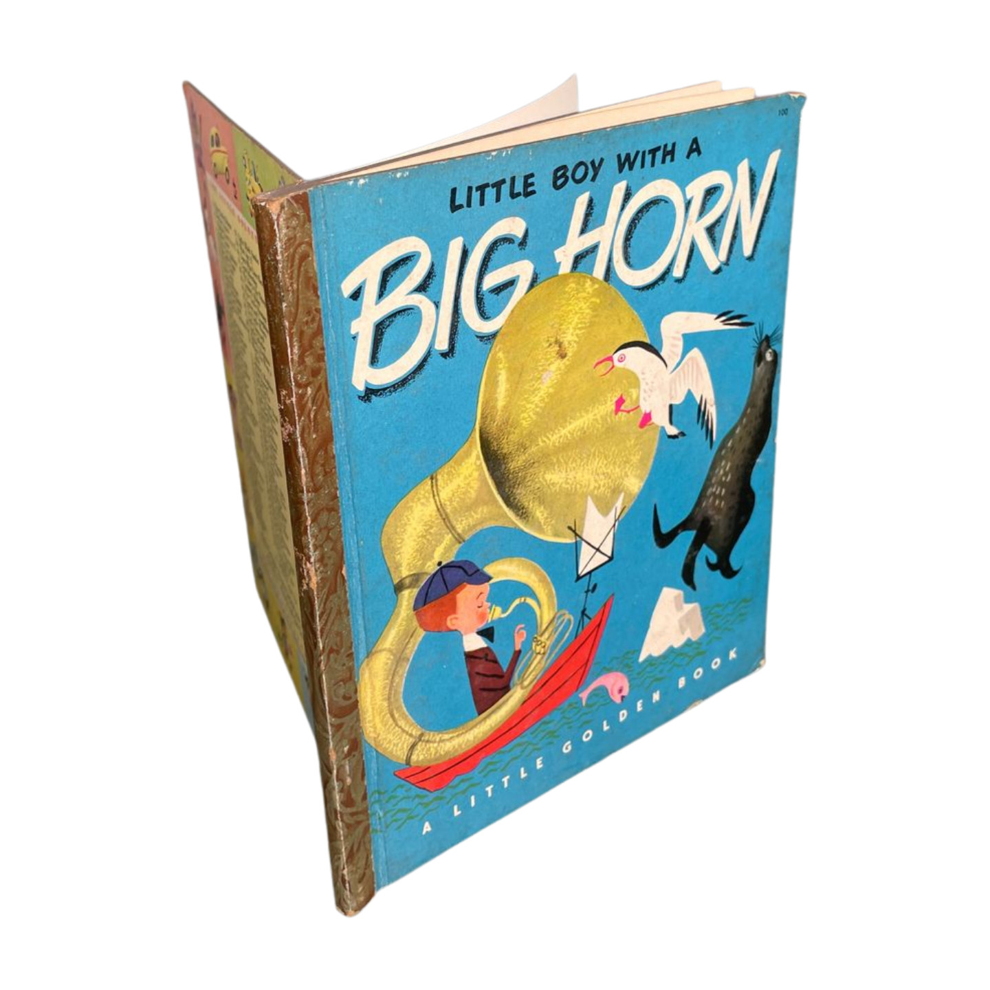 Vintage Little Golden Book LITTLE BOY WITH A BIG HORN « A » 1st