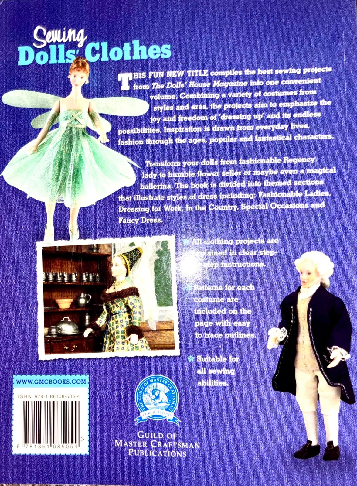 Sewing Dolls Clothes 27 Projects 1:12 Scale Miniature Pattern Book GMC 2007
