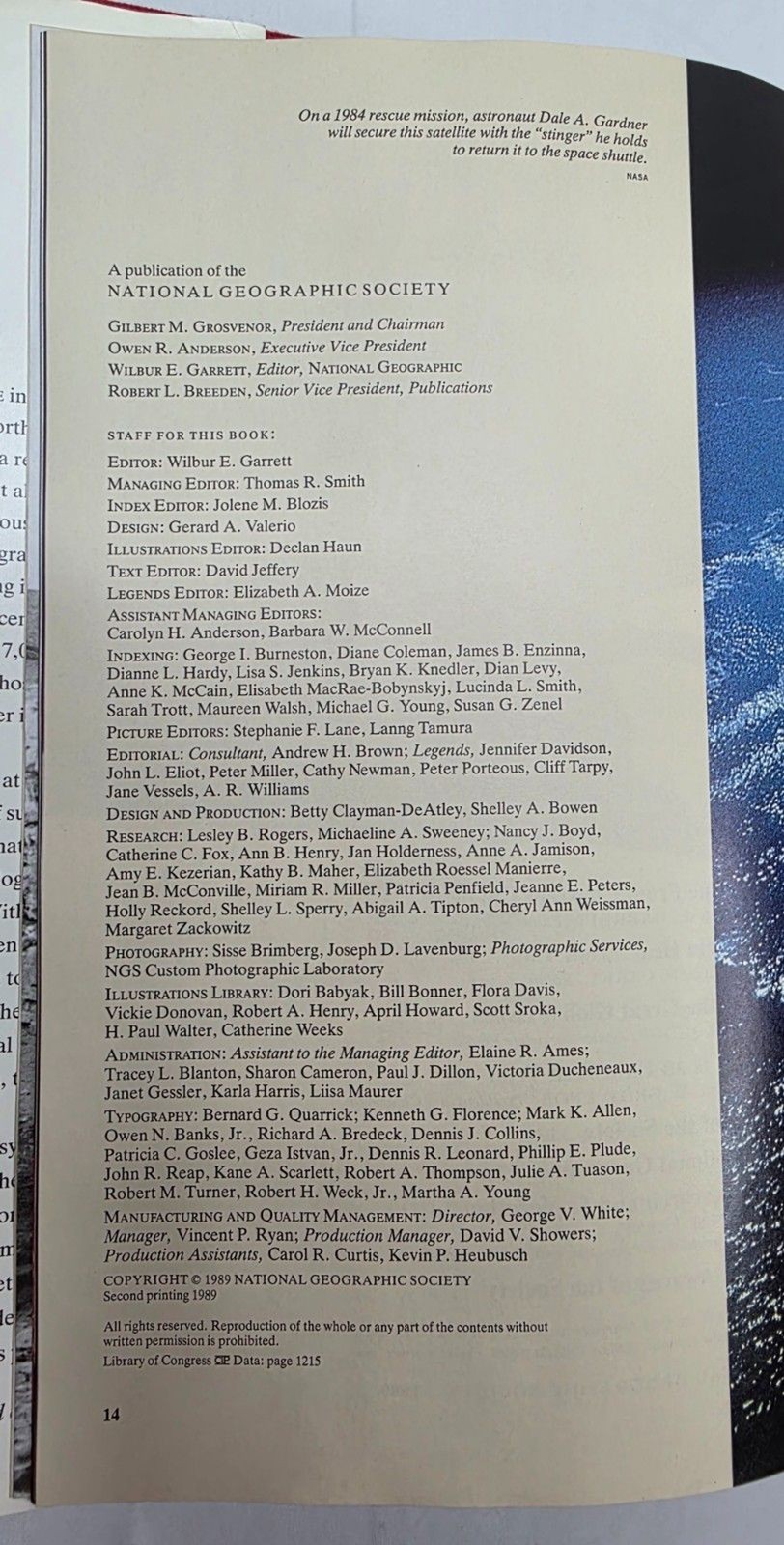 National Geographic Index 1888-1988 One Hundred Years Hardcover 1989 Dust Jacket