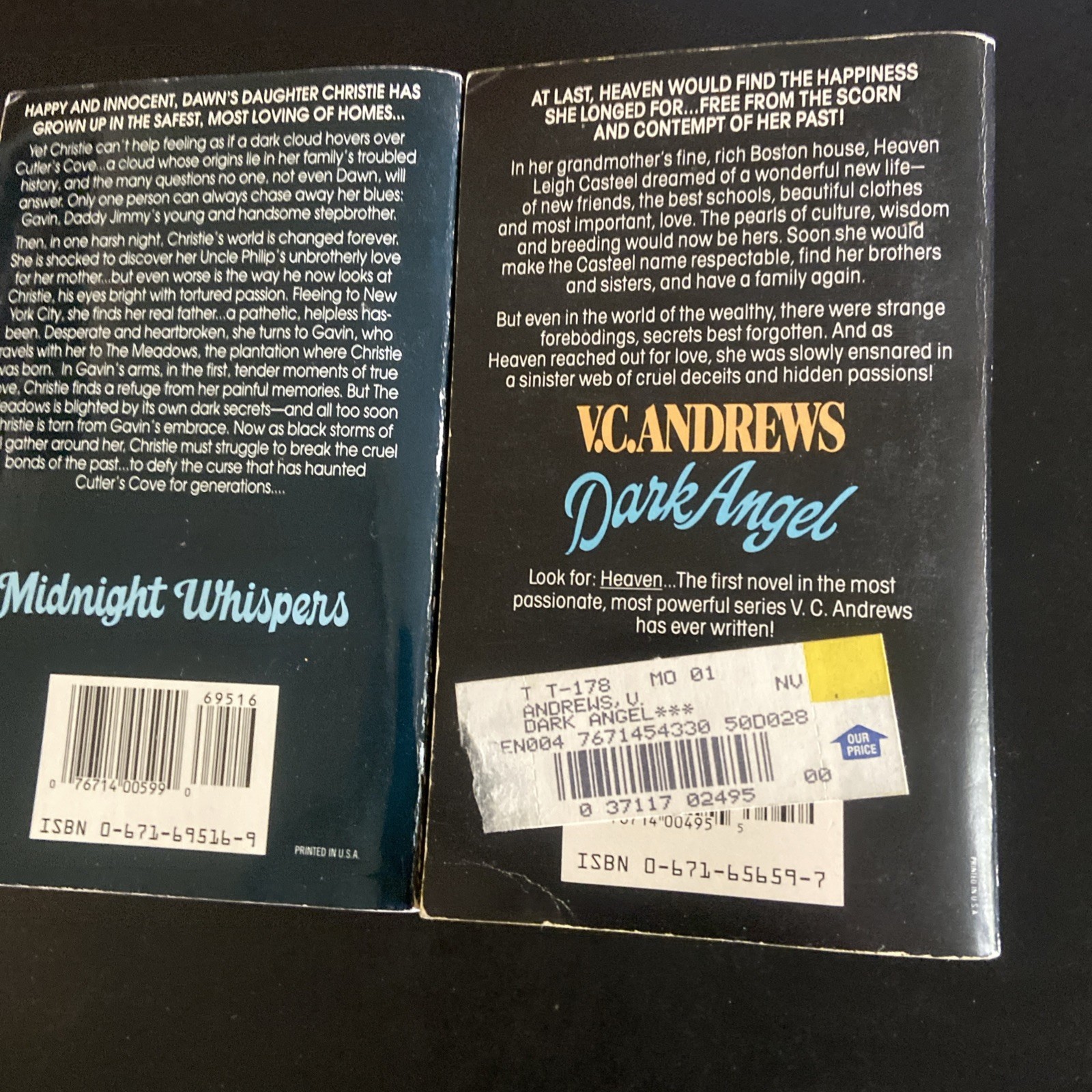 V.C. Andrews Fiction Lot Of 6 Paperbacks Good Condition