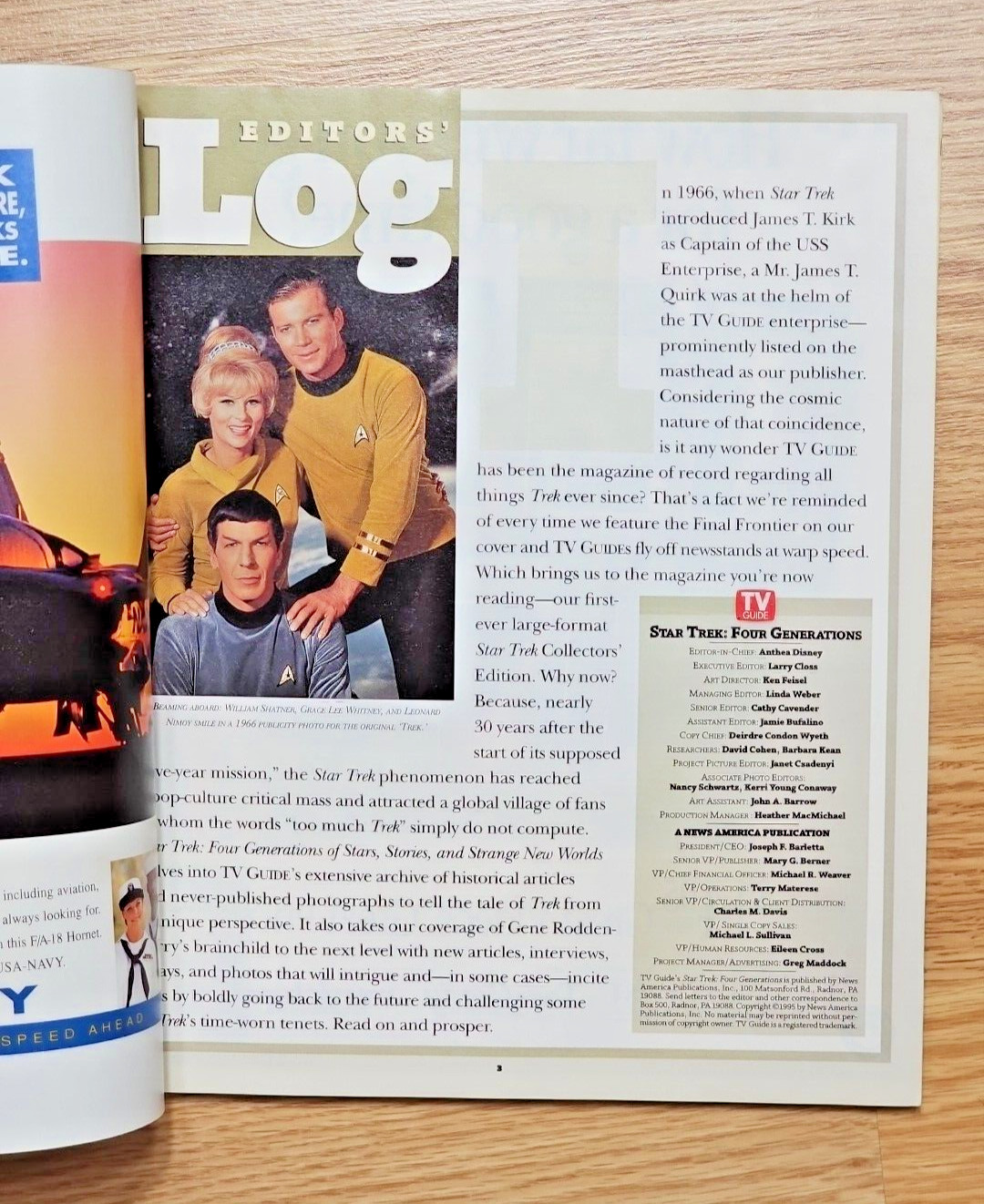 Star Trek Collector&rsquo;s Edition TV Guide Magazine – Spring 1995 with attc Poster