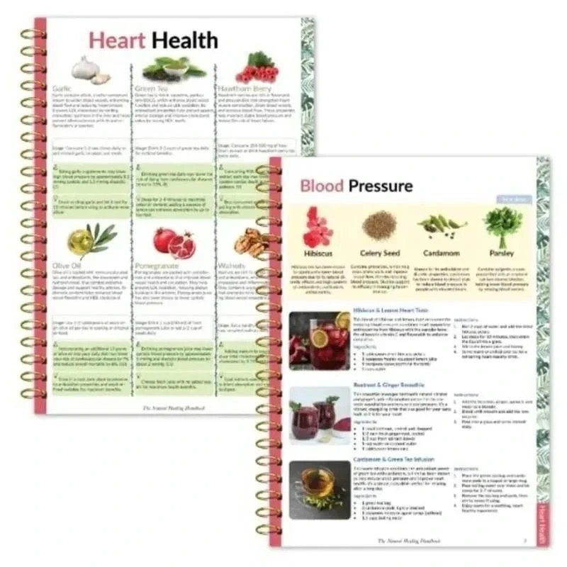 The Natural Healing Handbook-Herbal Remedies Guide (Spiral-Bound, Informational)