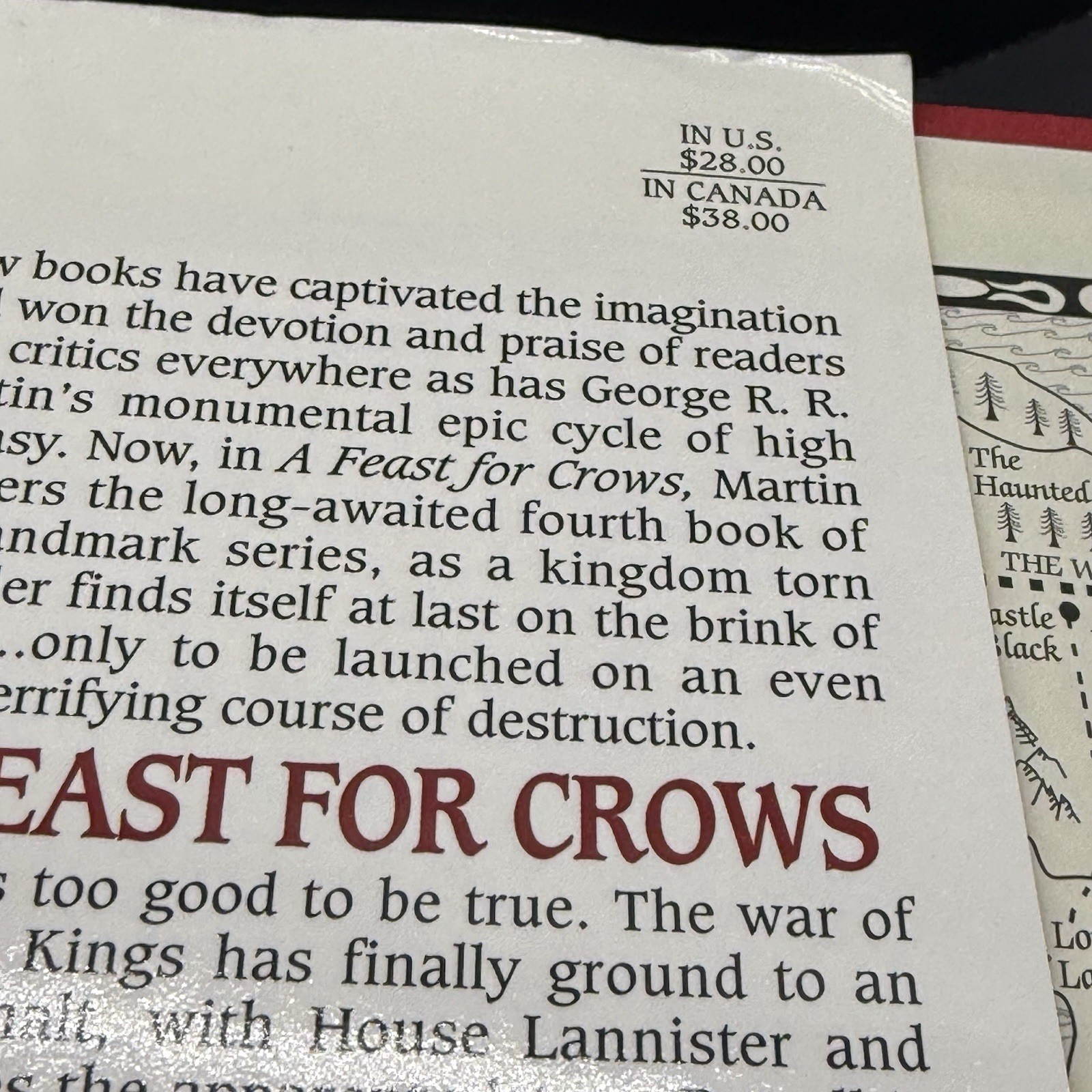 A Feast For Crows 1st Edition 1st Print HCDJ 2005 George R.R. Martin GOT