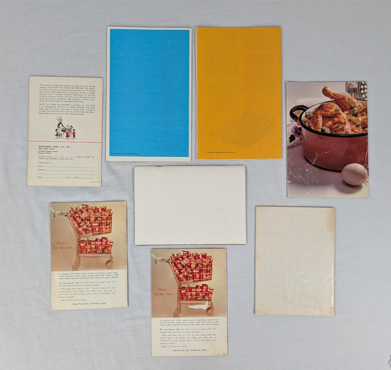 Vintage Lot of 8 Cookbooks Booklets Pamphlets Recipes 50s 60s Used