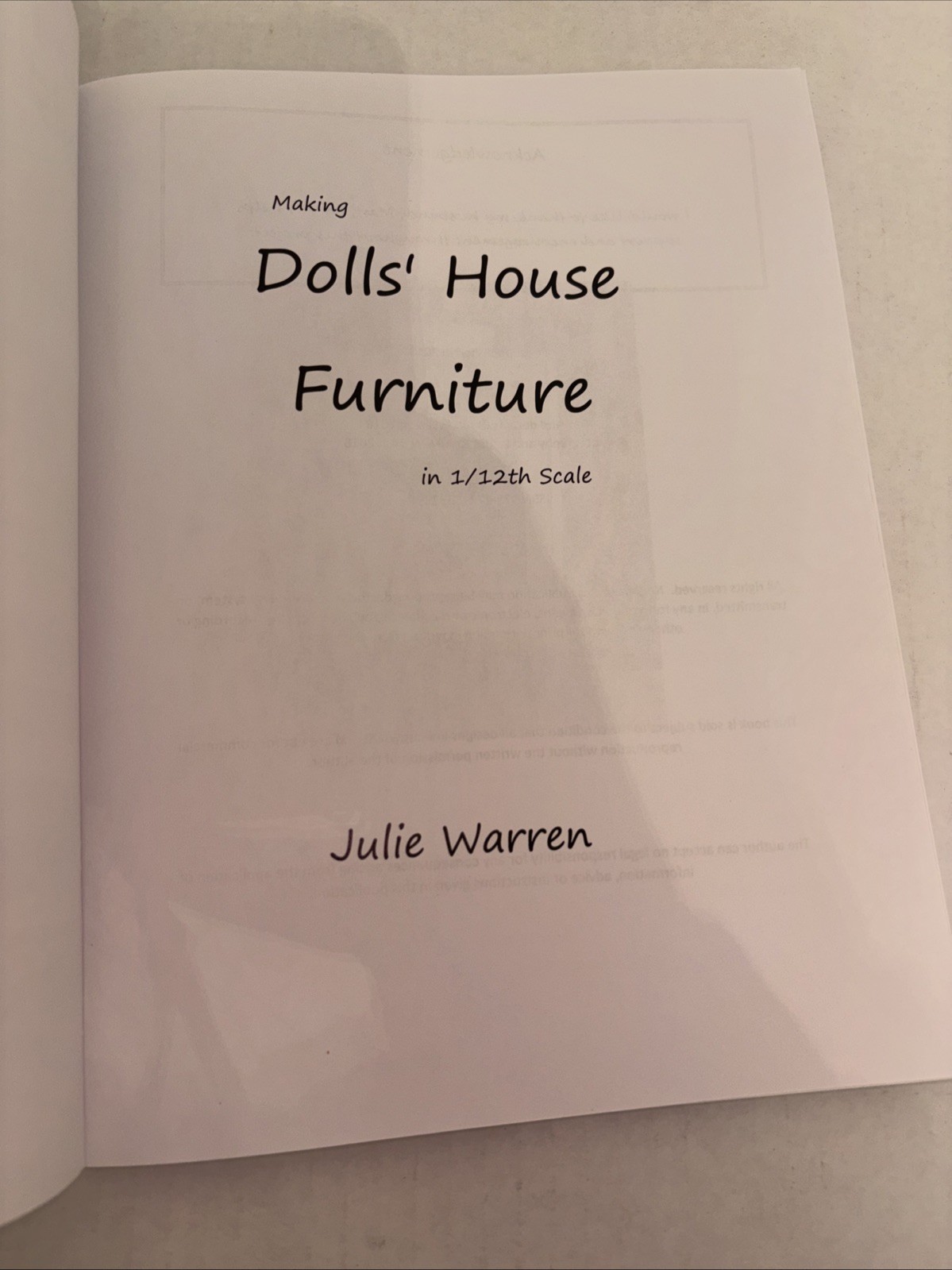 Making Dolls&rsquo; House Furniture in 1/12th Scale