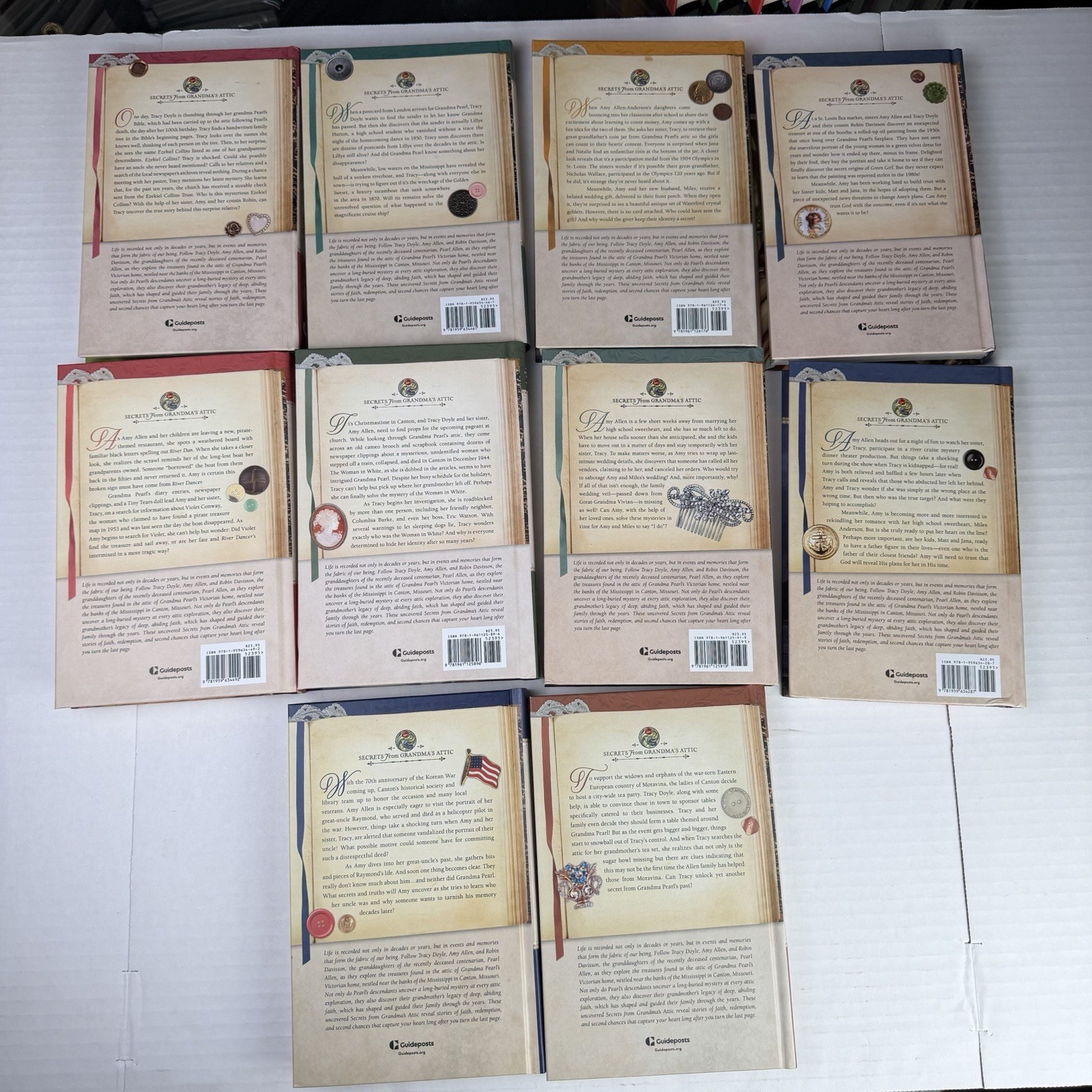Secrets From Grandma&rsquo;s Attic Lot of 22 Hardcover Books Guideposts