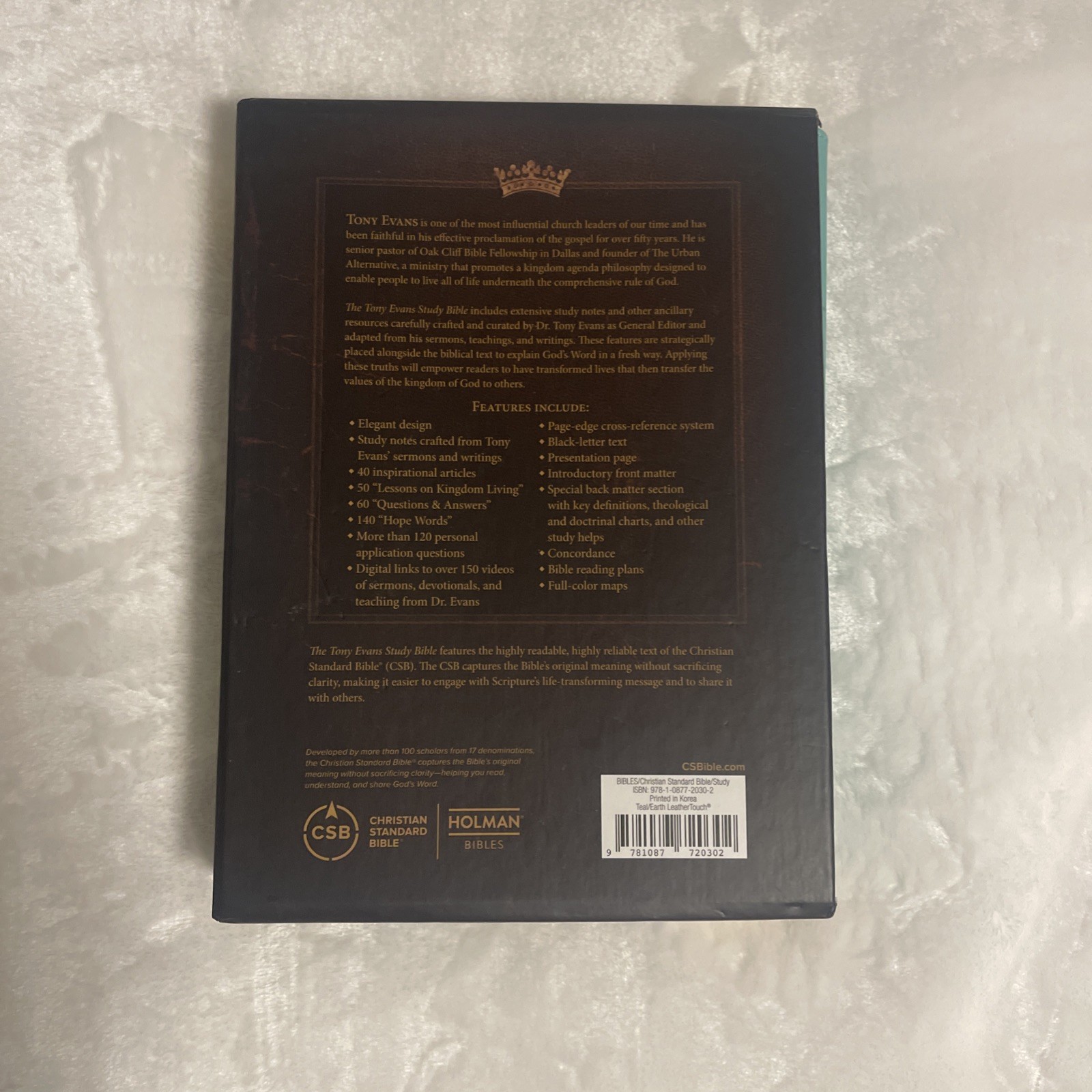 CSB Tony Evans Study Bible, Teal/Earth LeatherTouch : Advancing God&rsquo;s Kingdom