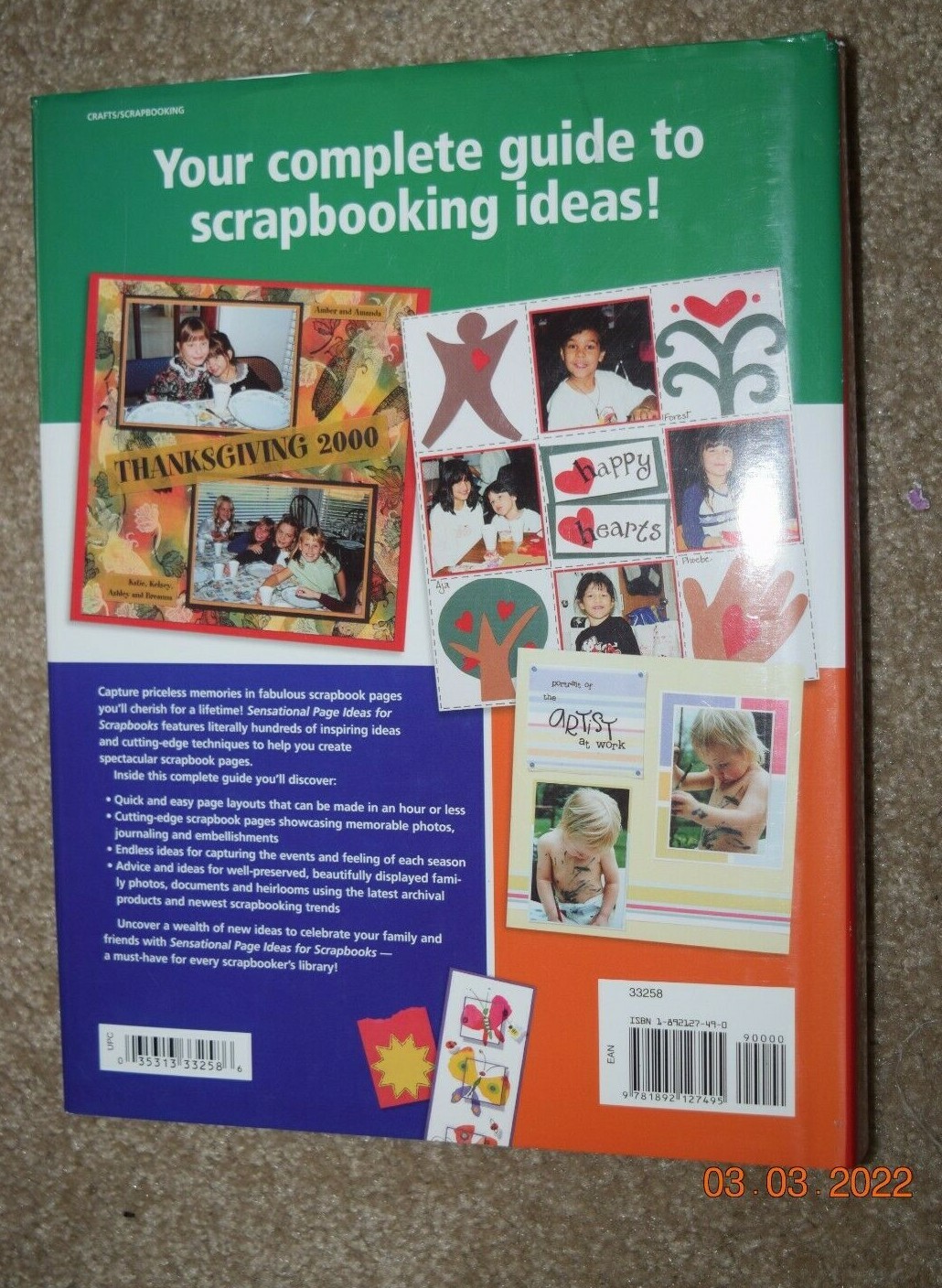 COMPLETE GUIDE, « PAGE IDEAS FOR SCRAPBOOKS, » 500 Page Layouts, 480 Pages (c)2004