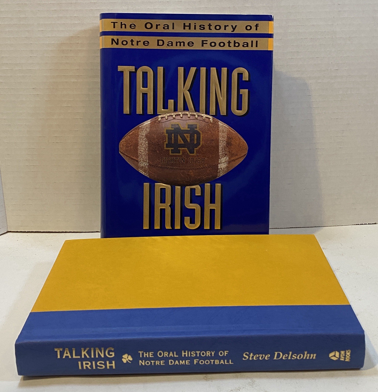 SIGNED by Johnny Lattner! Talking Irish: Notre Dame Football by Steve Delsohn