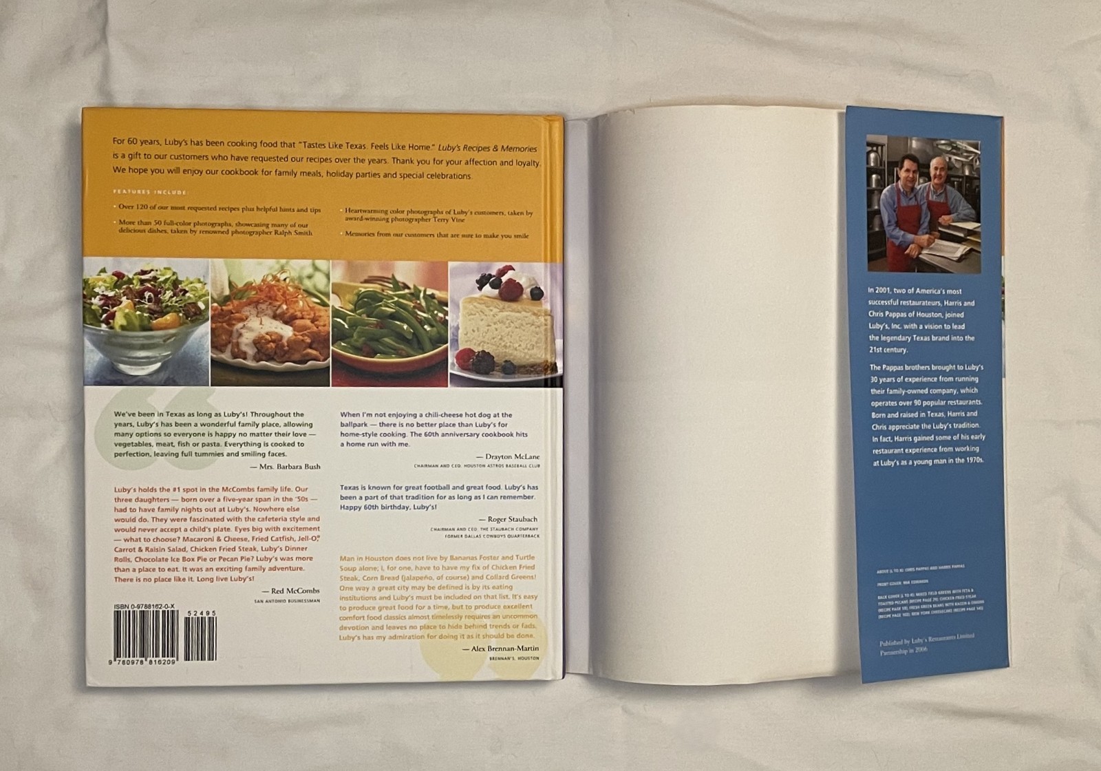 Luby&rsquo;s Recipes & Memories Favorite Dishes Stories Hardcover Cookbook 2006