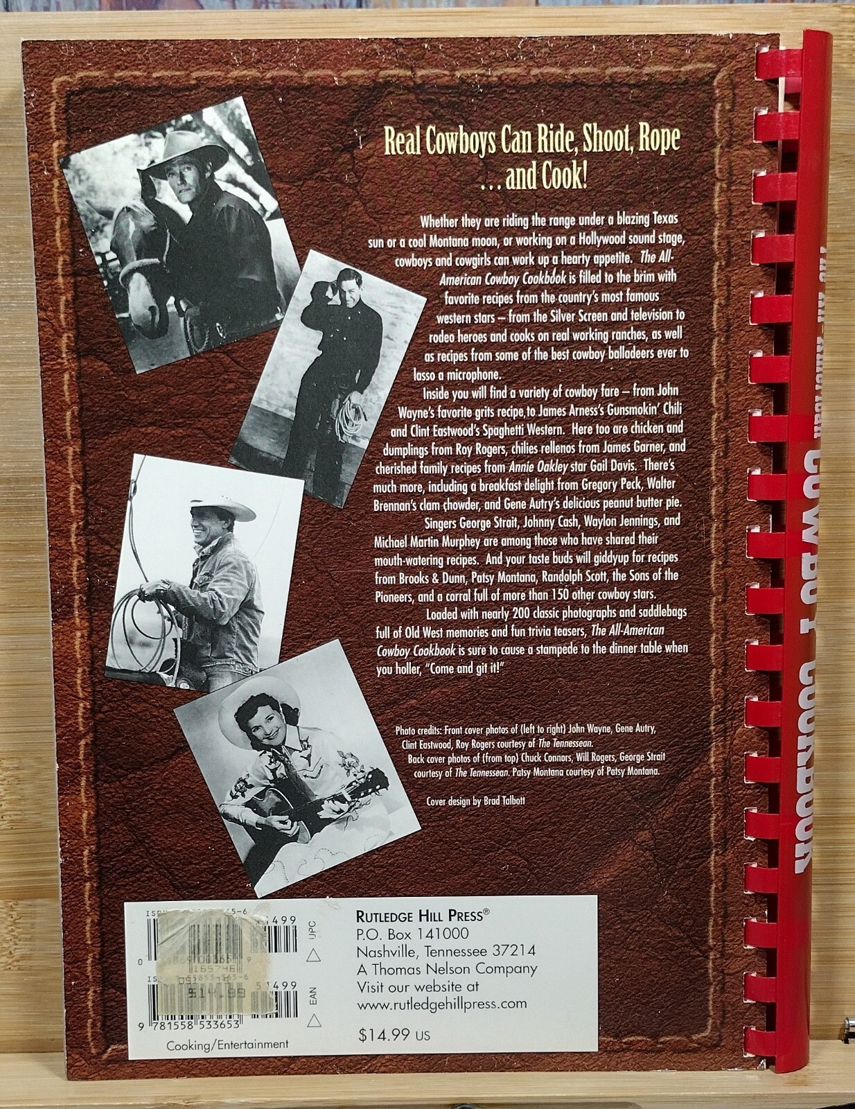 The All-American Cowboy Cookbook by Ken Beck & Jim Clark (1995, Spiral)