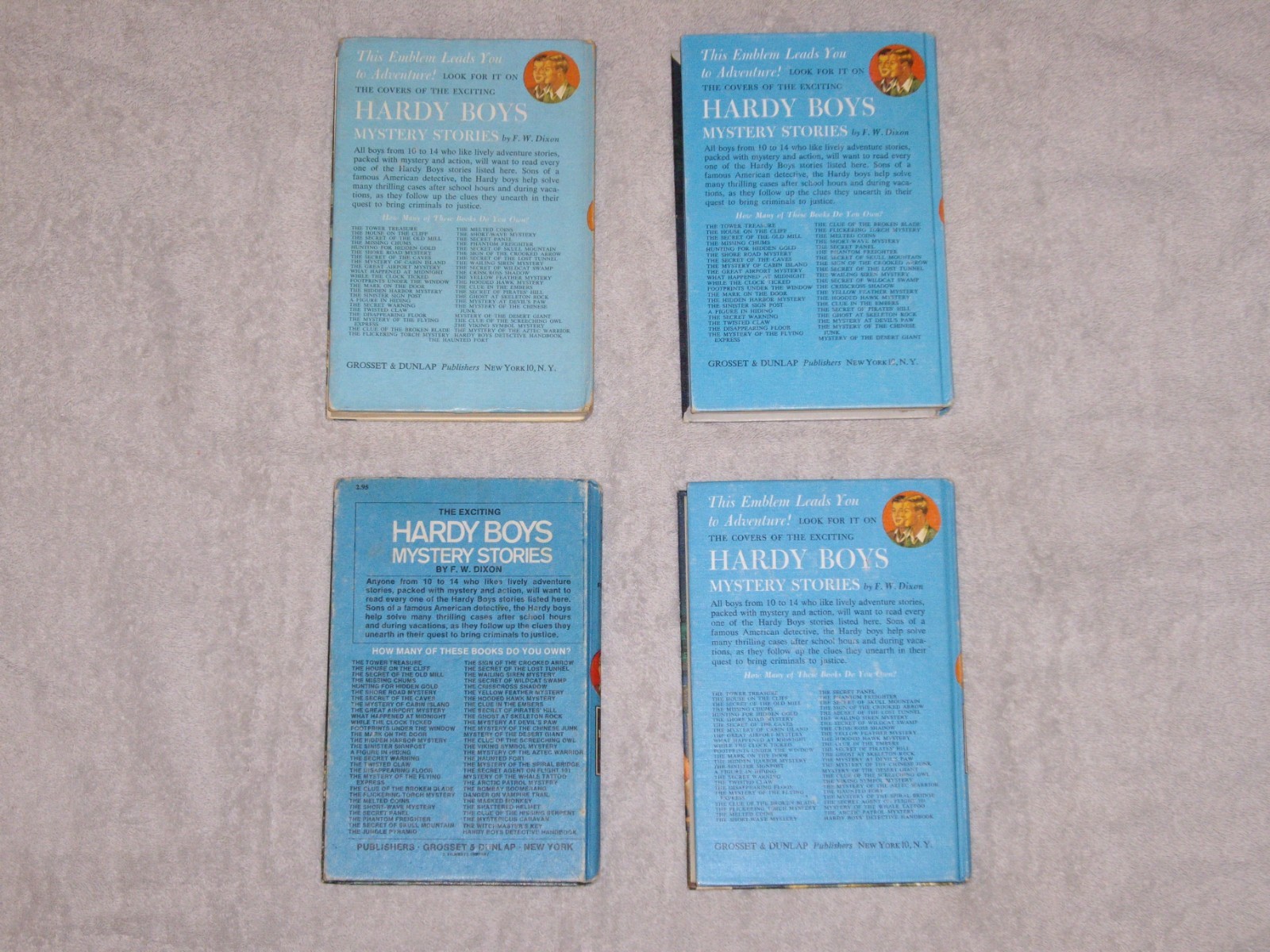 Vintage Hardcover Hardy Boys Books Blue Matte PC HC 1960&rsquo;s – 1970&rsquo;s Editions