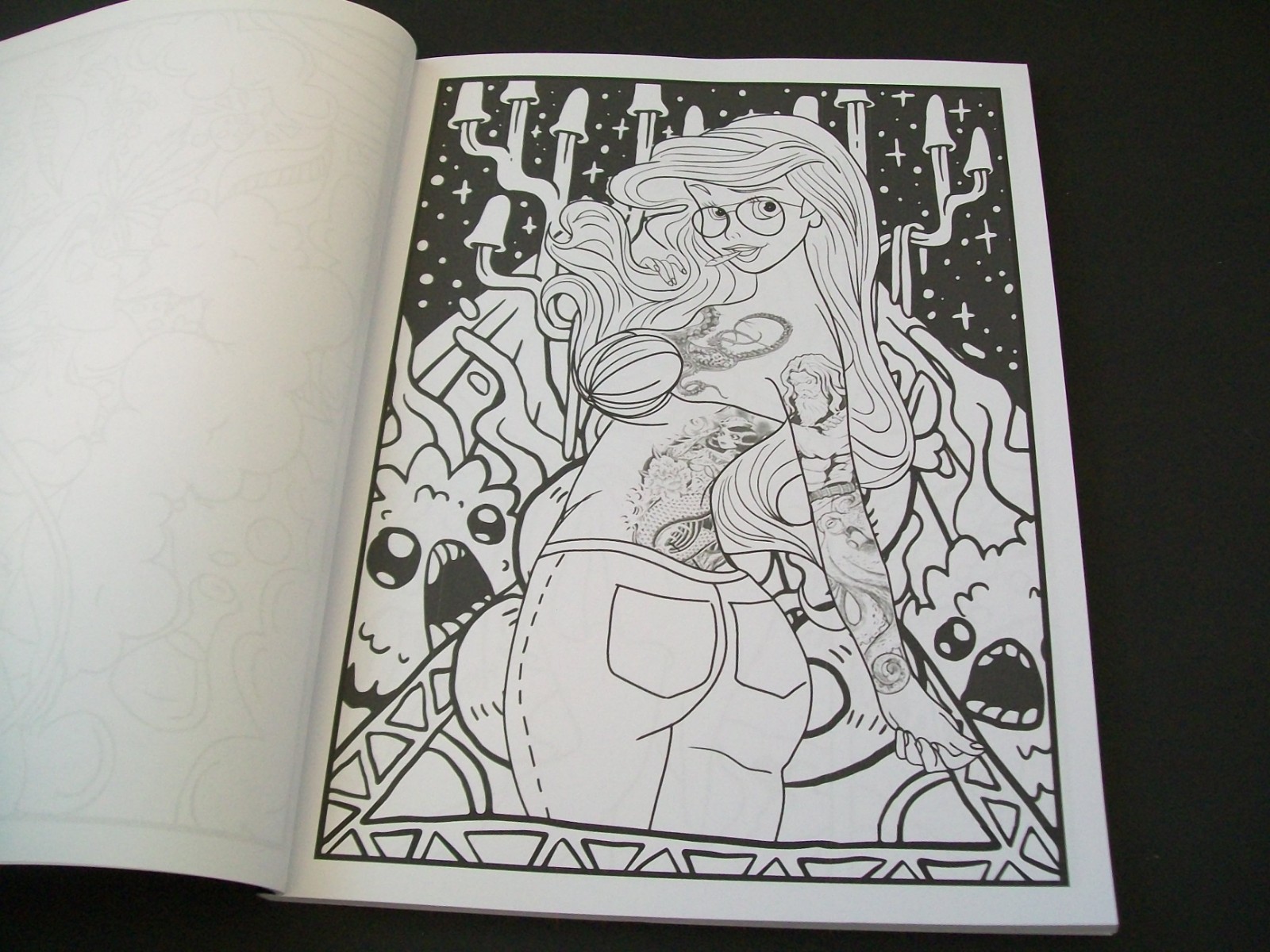 90&rsquo;s Cartoon Stoner ADULT Coloring Book Paperback Made in USA 2023