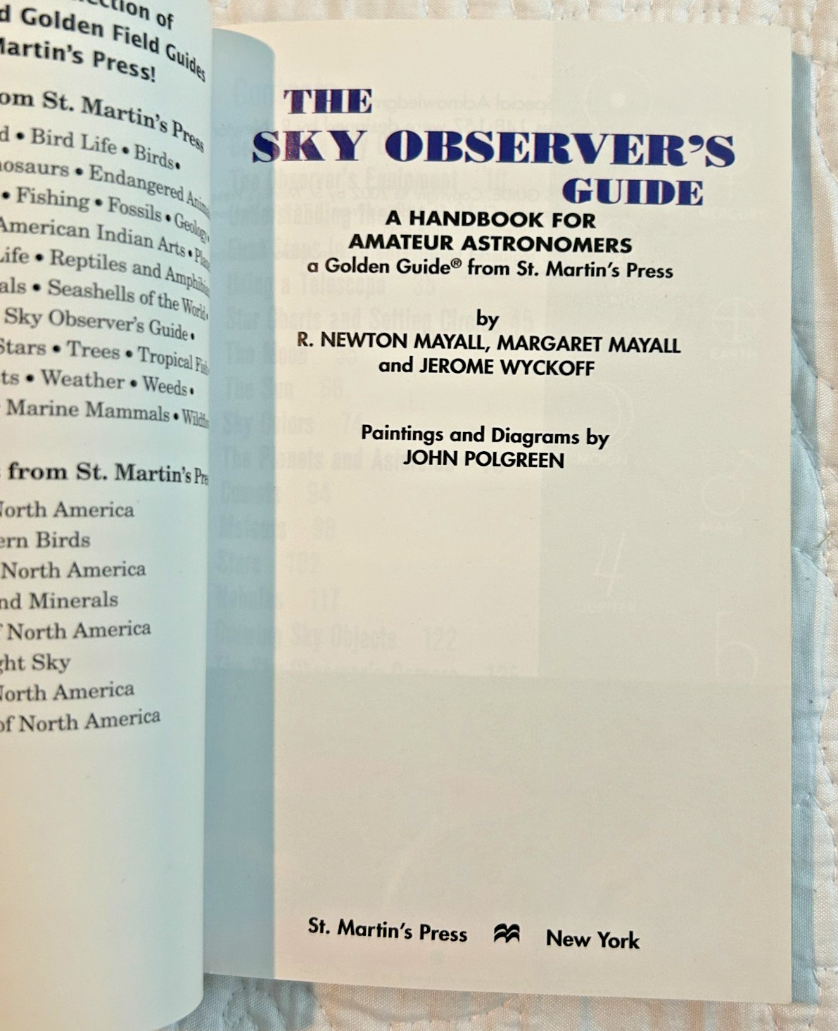 2002 The Sky Observer&rsquo;s Guide Golden Pocket Book 160 Pages