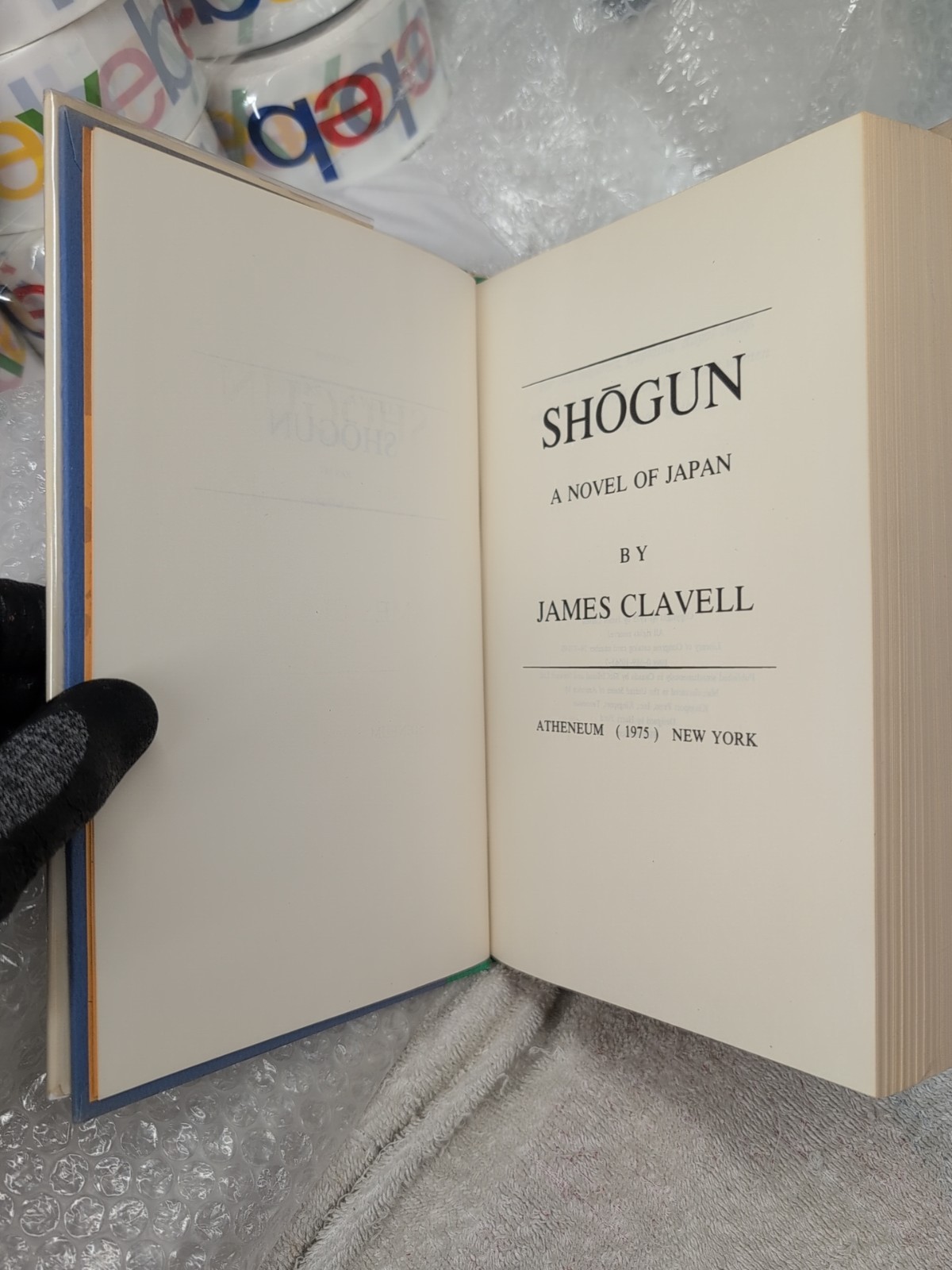 🥇True 1st SHOGUN by James Clavell (1975 Atheneum) 1st Printing + Custom Mylar!!