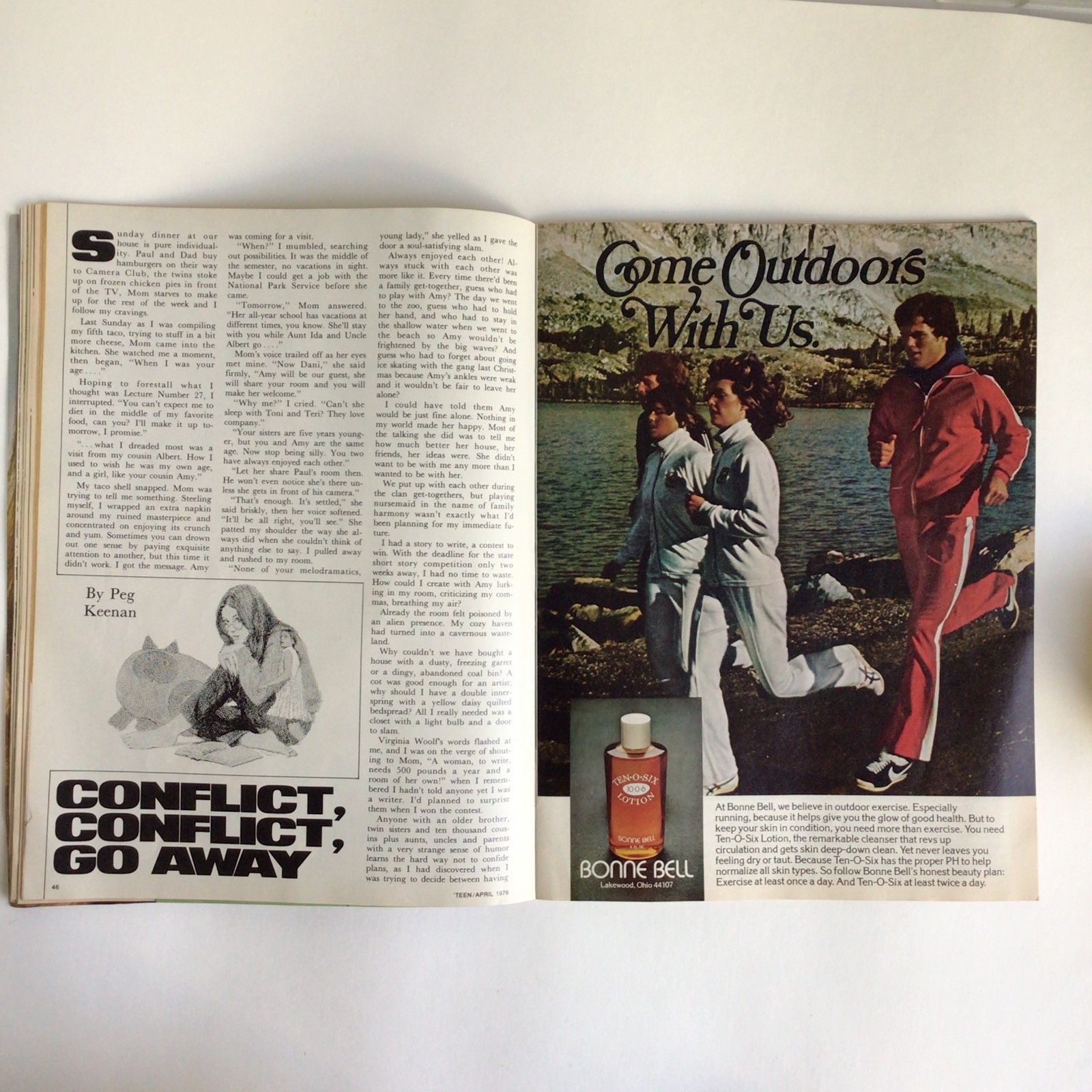 Vintage TEEN Magazine – APRIL 1976 Young & Lovin 106 Pages Fashion, Ads, Advice