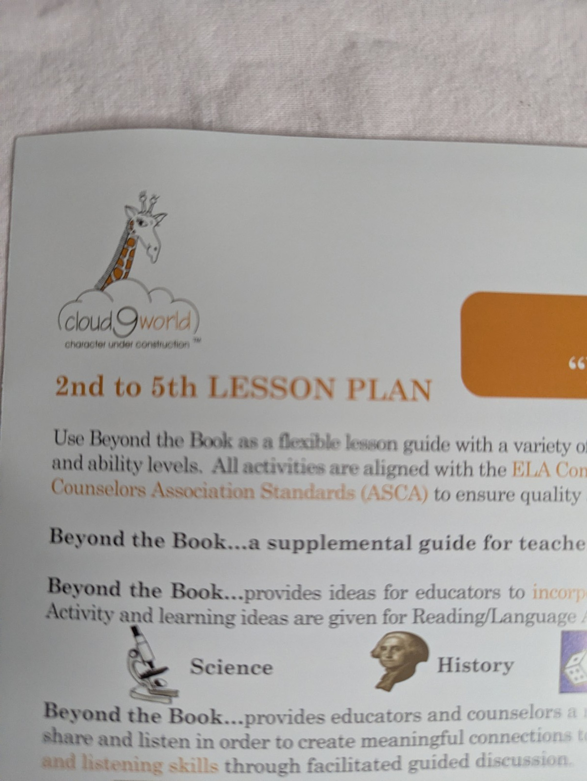 Home School Teachers Cloud 9 world character book TOLERANCE 2nd -5th grade kit