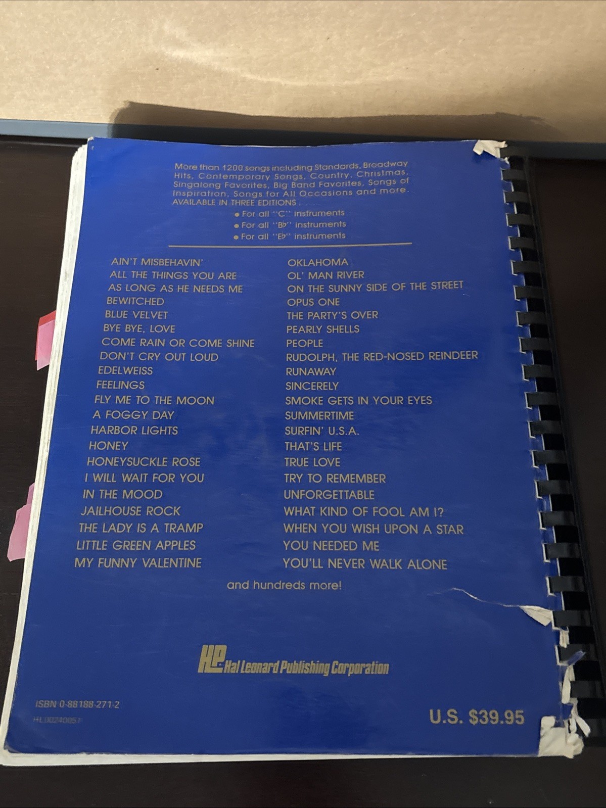 Ultimate Fake Book Over 1200 Songs Alto Saxophone And All E Instruments
