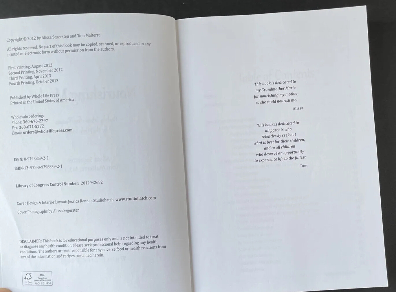 « Nourishing Meals » Healthy Gluten-Free Recipes Whole Family Paperback Cookbook