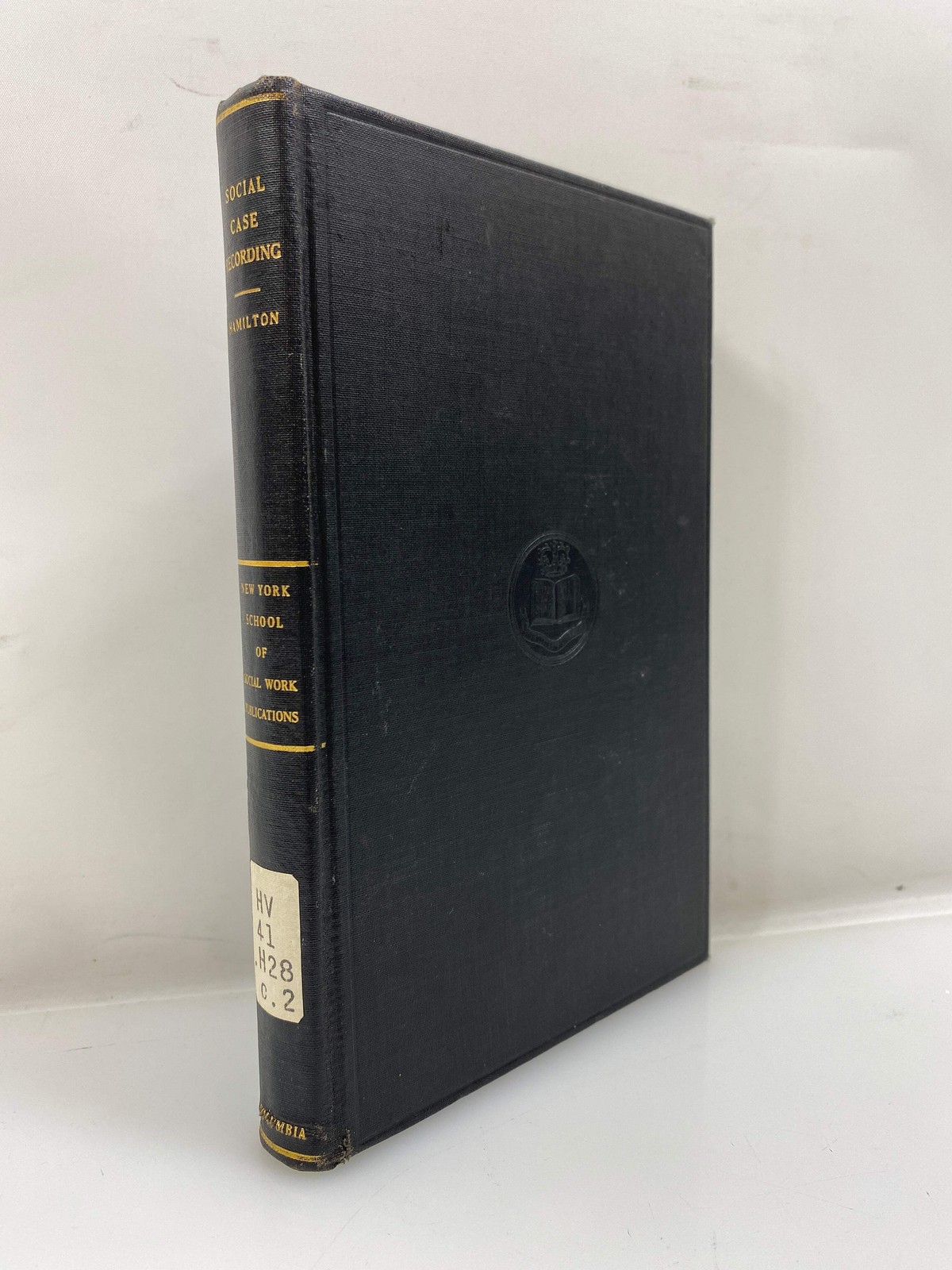 Social Case Recording by Hamilton Ex-library 1936 HC