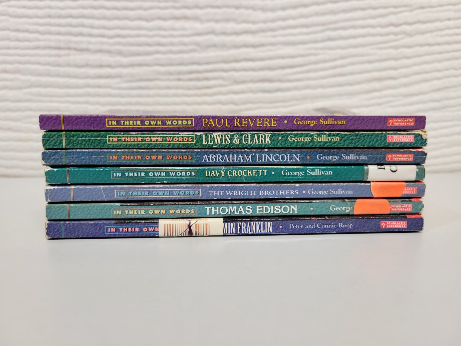 Lot of 7 In Their Own Words Paperback Books Scholastic Reference Biographies