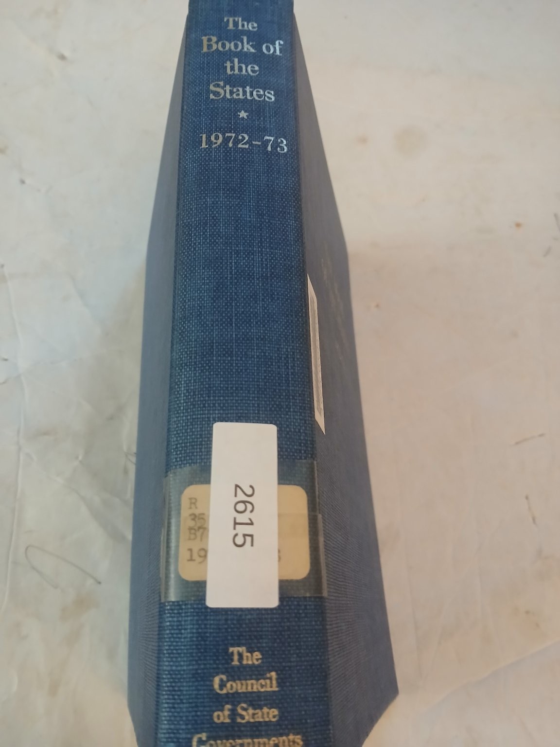 The Book of the States 1972-73 Vol XIX Council of State Governments Hardcover
