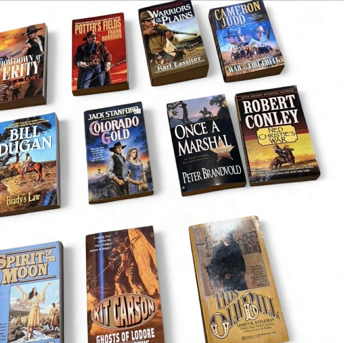 Vintage Western Novels Bundle of 13 Paperback Books