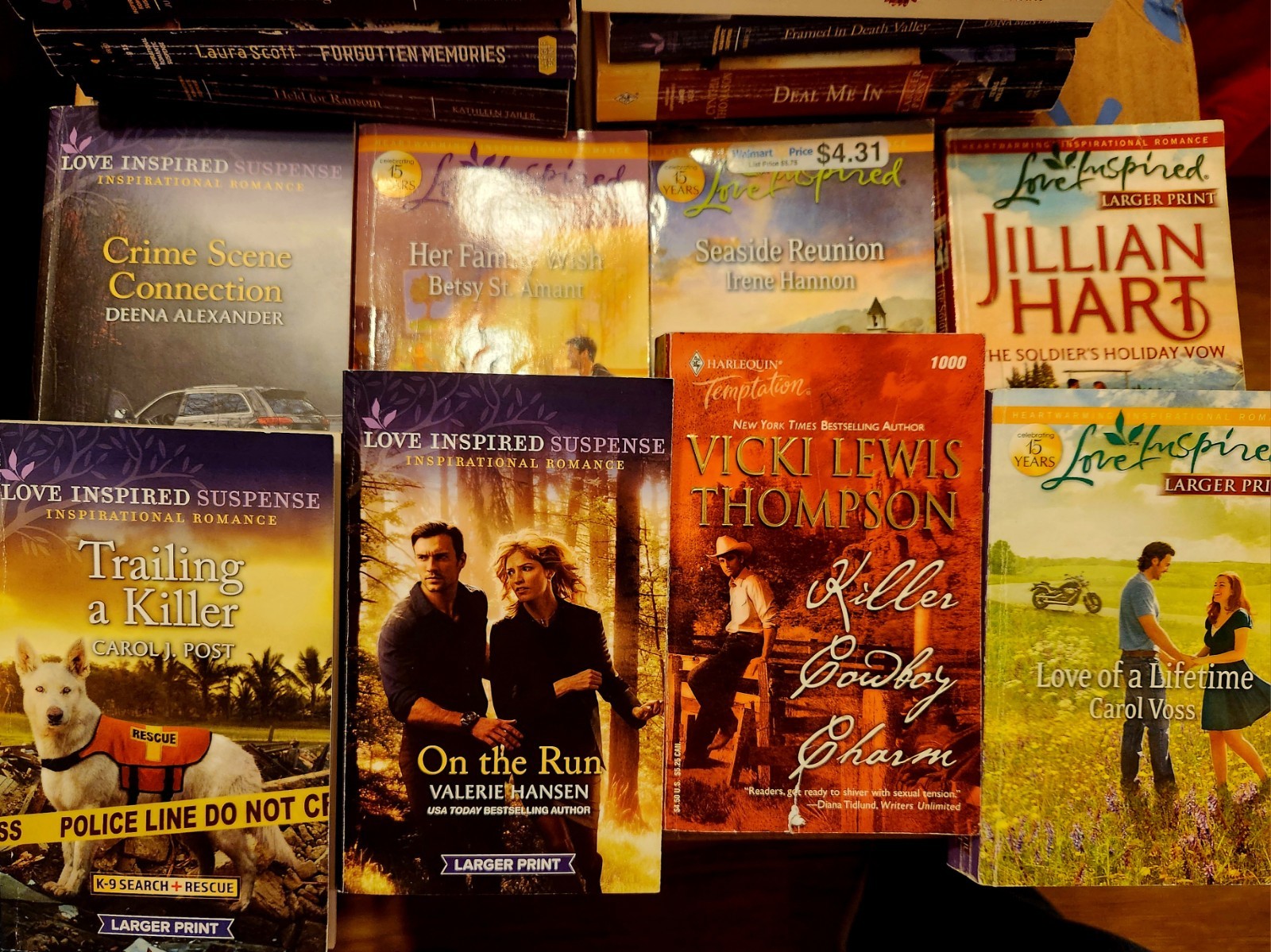 LOT OF 24 MIXED LOT Love Inspired Suspense Harlequin Larger Print SMOKE-FREE