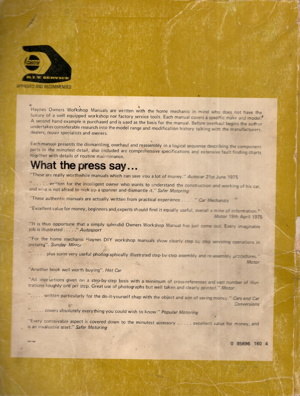 Haynes 1973-1974 Honda Civic 1169cc 1237cc Owners Workshop Manual MN582
