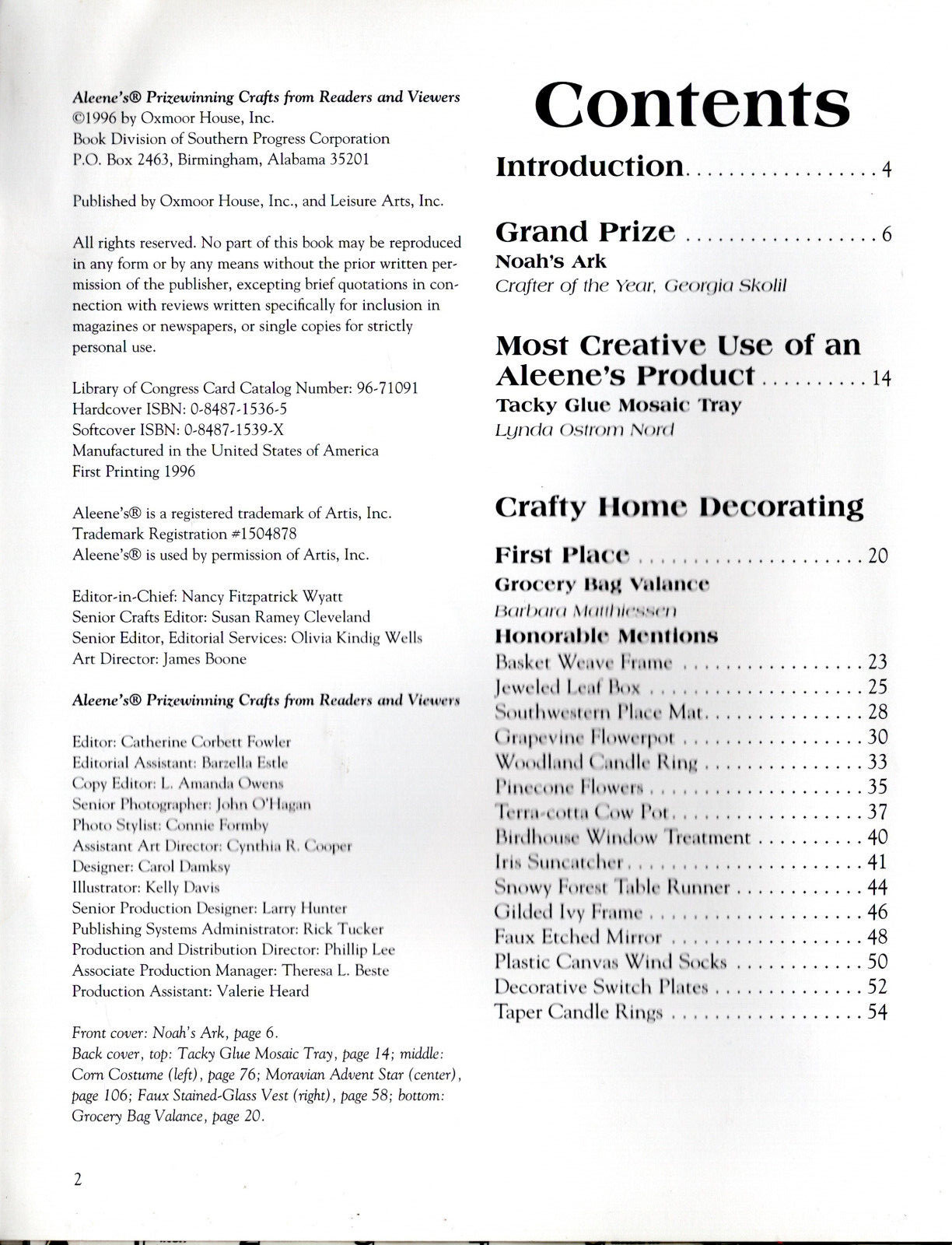 Leisure Arts Presents Aleene&rsquo;s Prizewinning Crafts Book # 108700 144 Pages