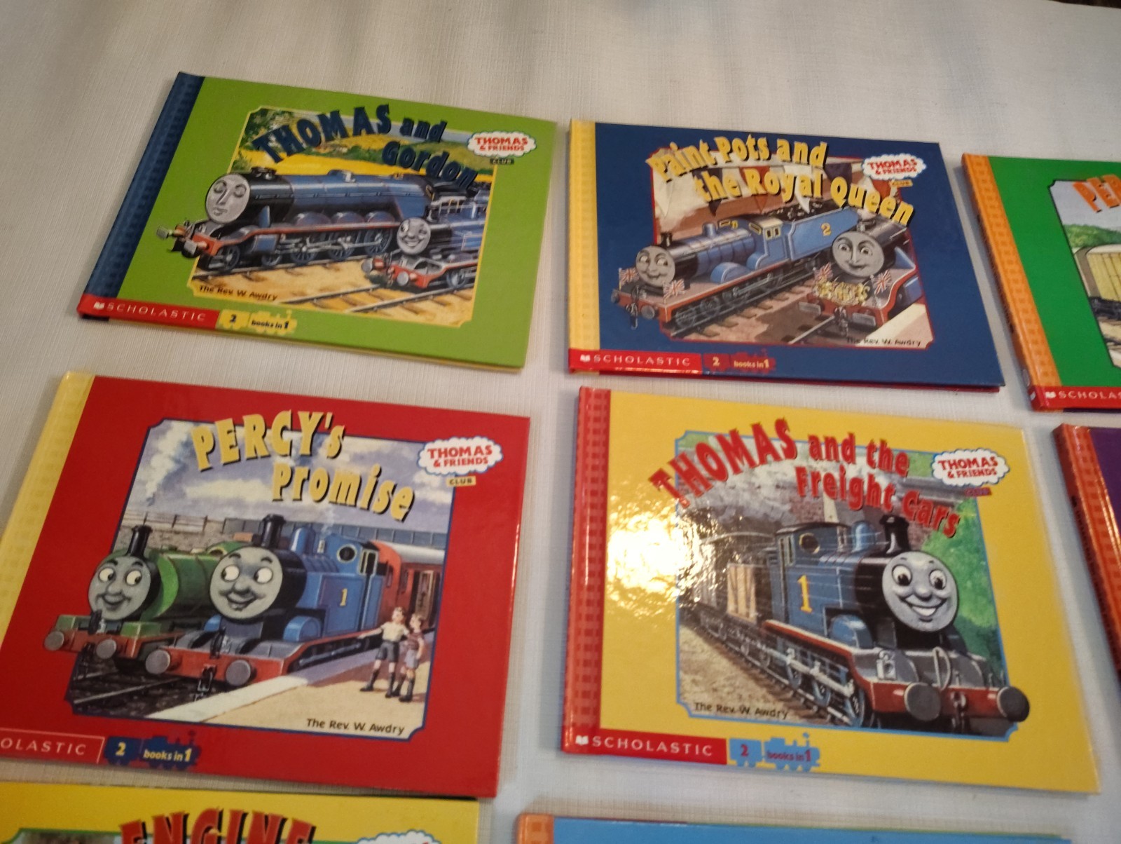 12 THOMAS THE TANK ENGINE & FRIENDS Club 2 Books in 1 Awdry Scholastic HC Lot
