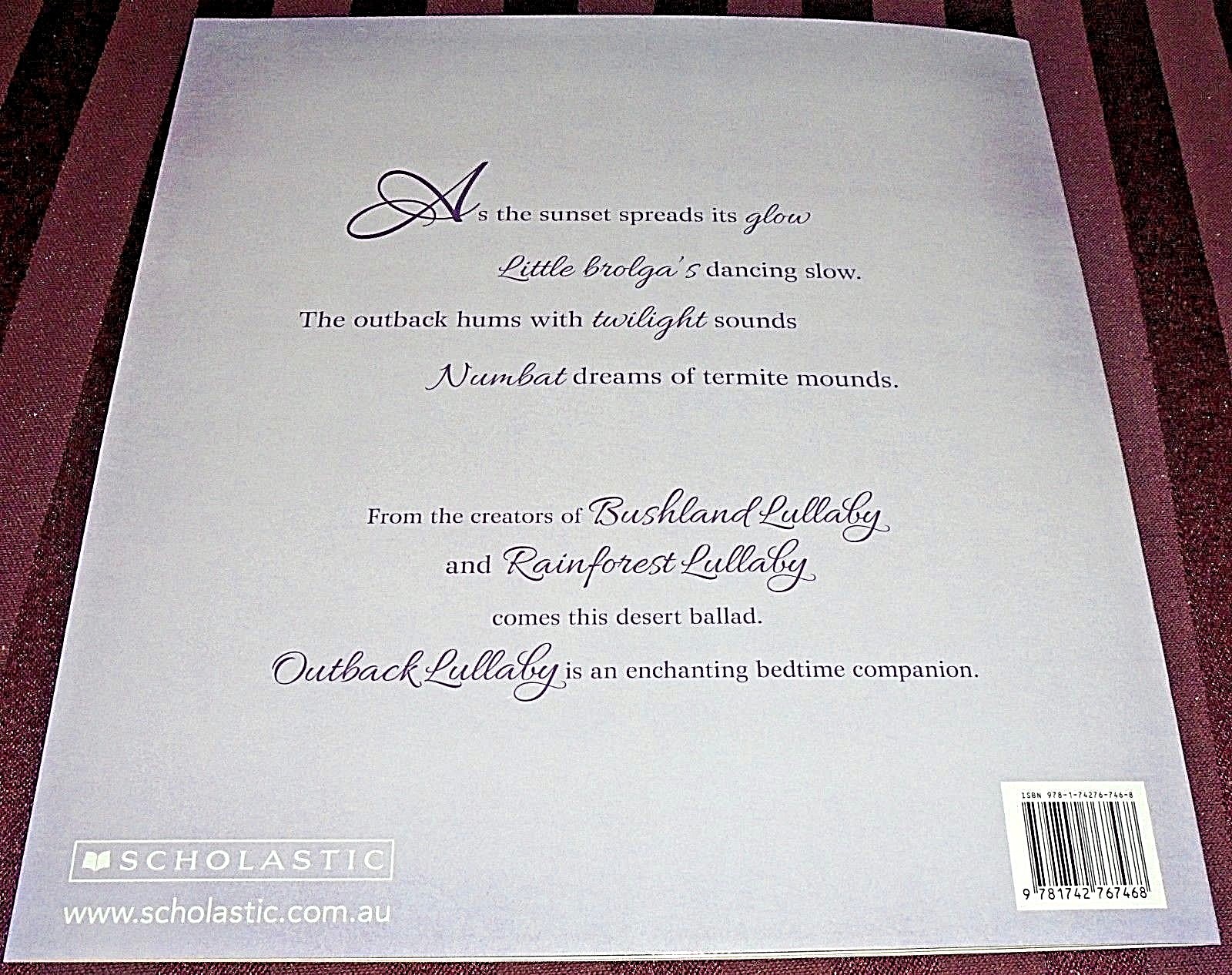 OUTBACK LULLABY (SALLY ODGERS / LISA STEWART) -24cm X 25cm- LARGE BOOK BRAND NEW