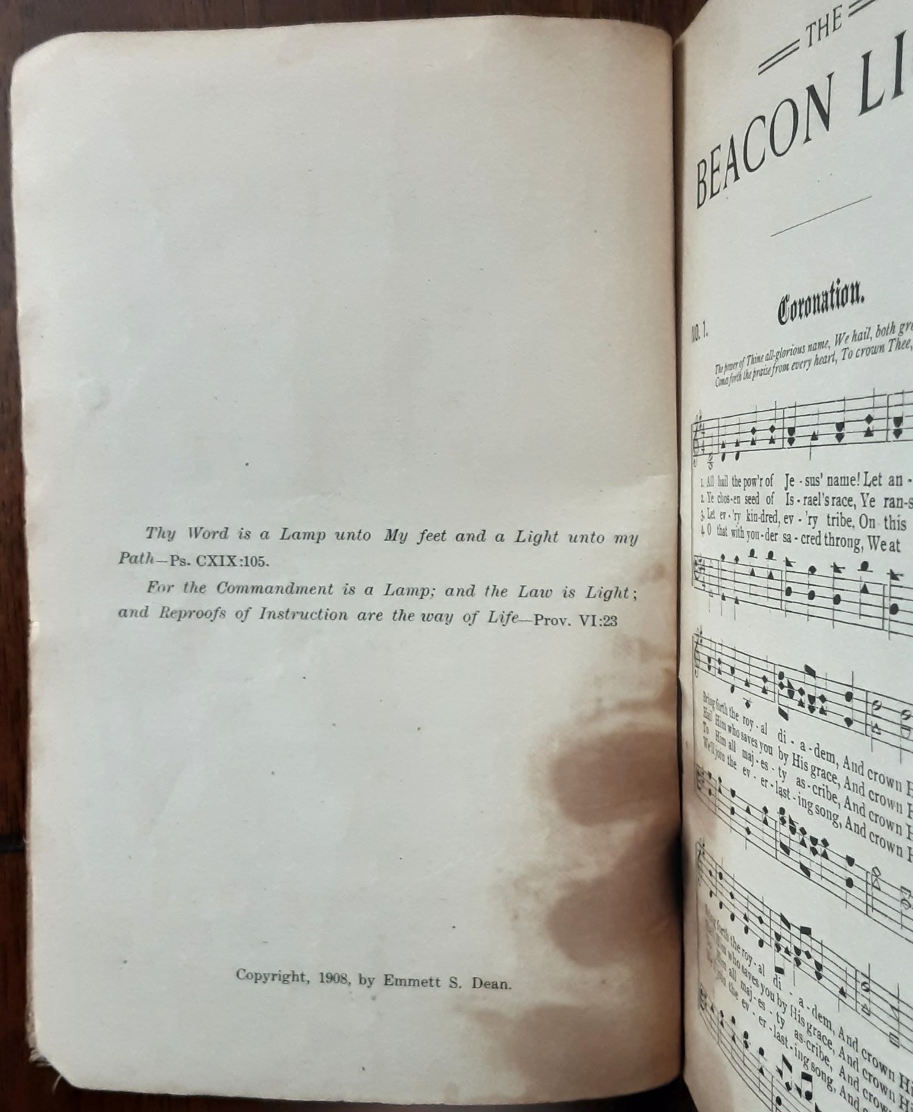1908 – The Beacon Light – Emmett S. Dean – The Trio Music Co. Shaped notes