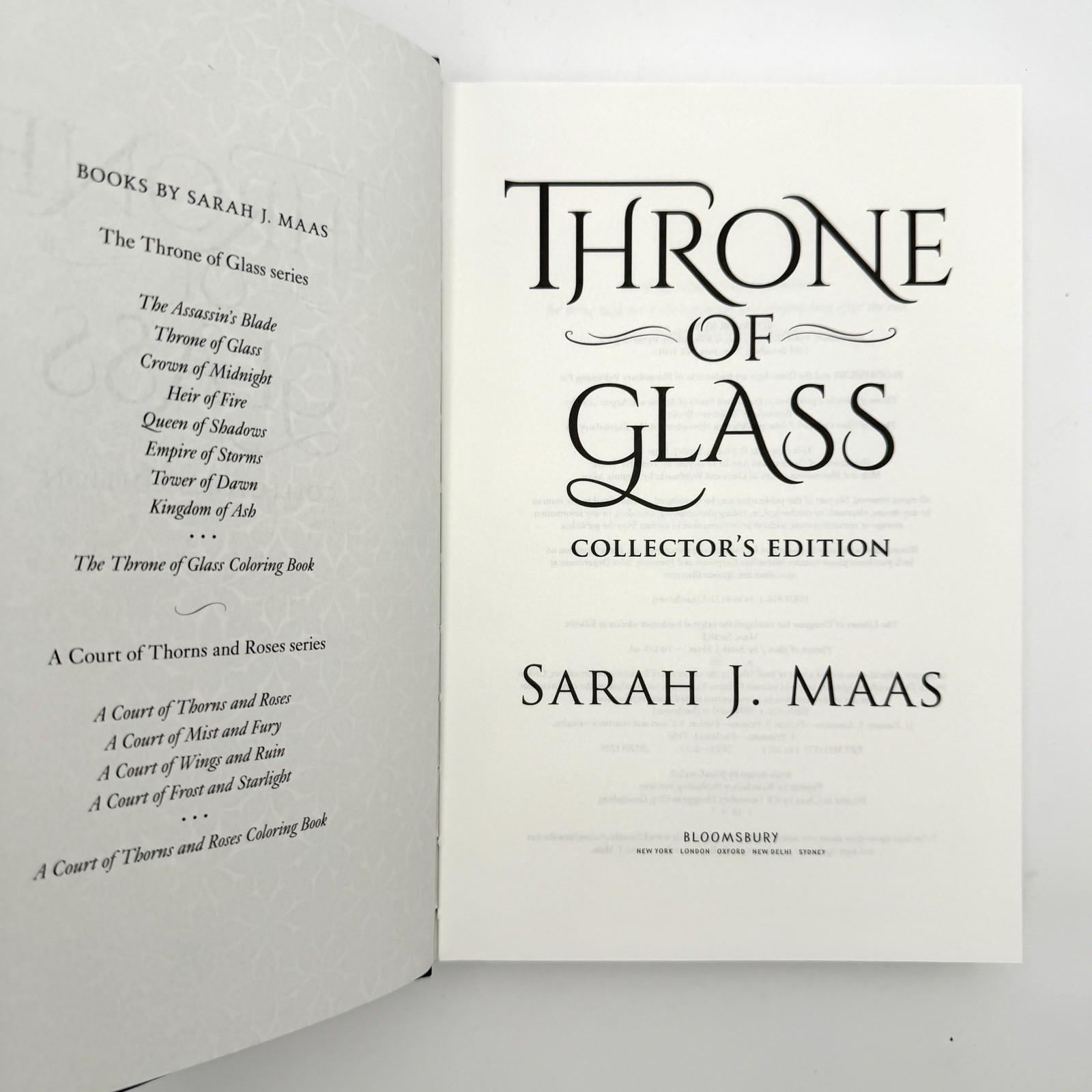 Throne of Glass Collector&rsquo;s Edition by Sarah J. Maas (2018, Hardcover) With Case