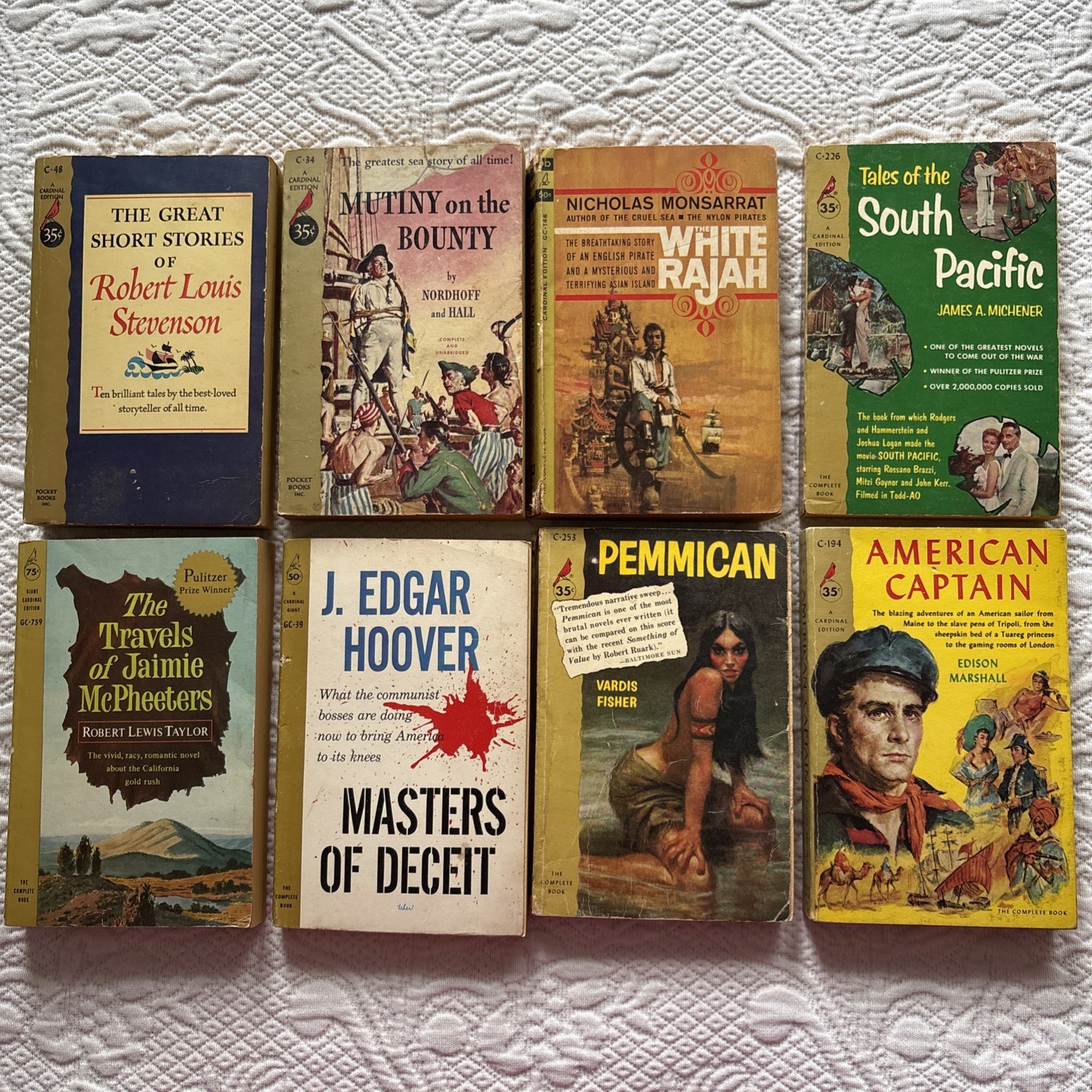 Lot~ 50 Vintage Pulp Paperbacks Crime Mystery Classic 1950s Pocket Cardinal Dell