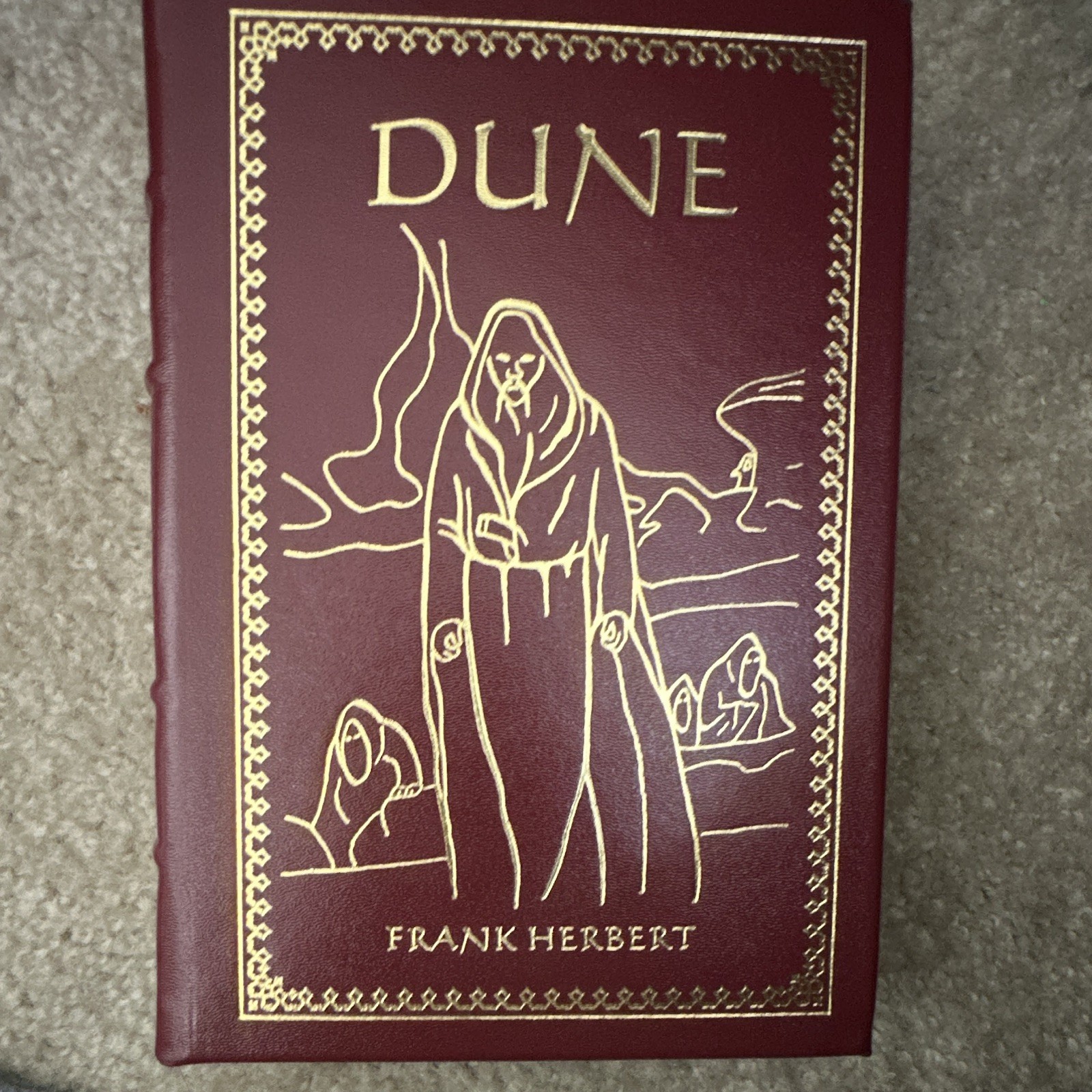 Dune Frank Herbert Hardcover Leather Bound Science Fiction Novel (English)