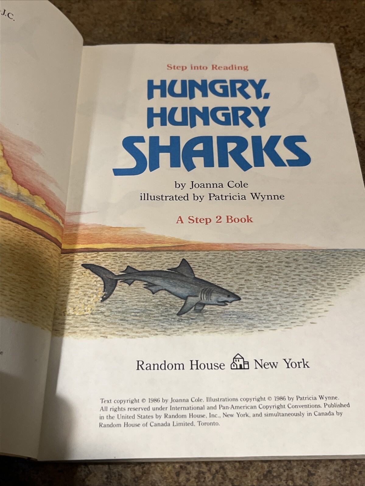 Hungry Hungry Sharks by Joanna Cole 1986 a step 2 reading book Original Print