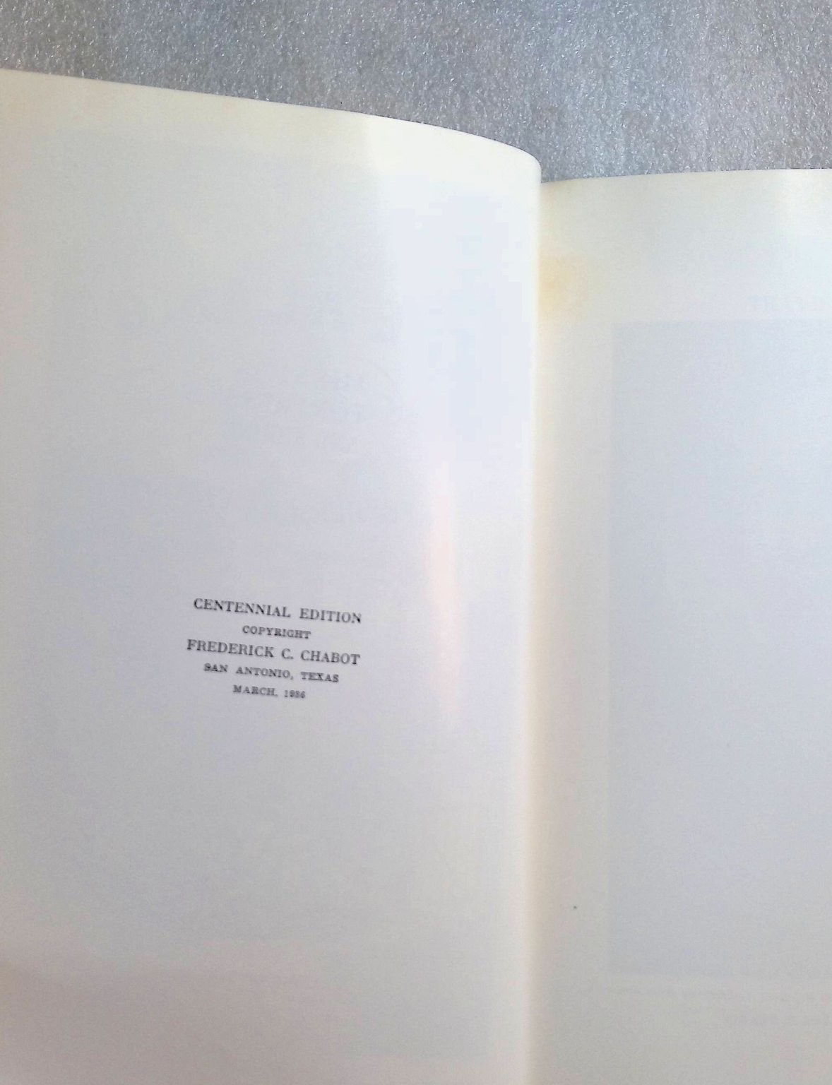 The Alamo Chabot 1936 Centennial Edition Texas History San Antonio