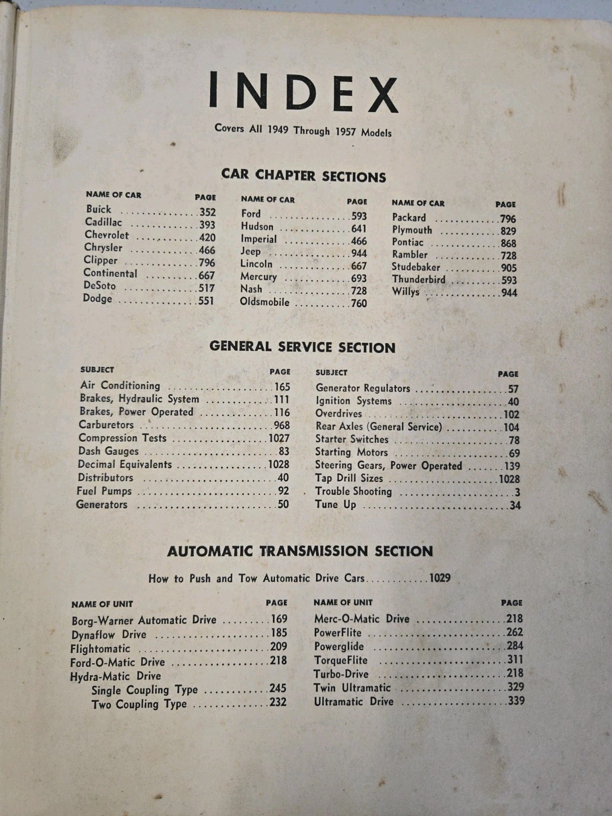 Motor&rsquo;s Auto Repair Manual 1949-1957 Models 20th Edition