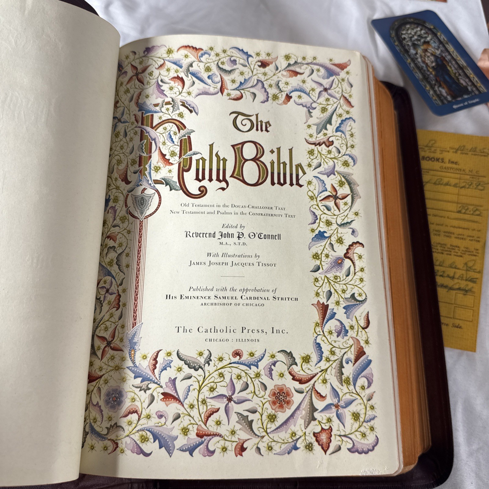 The Catholic Press Family Edition of the Holy Bible 1950s by John P O’Connell 3G