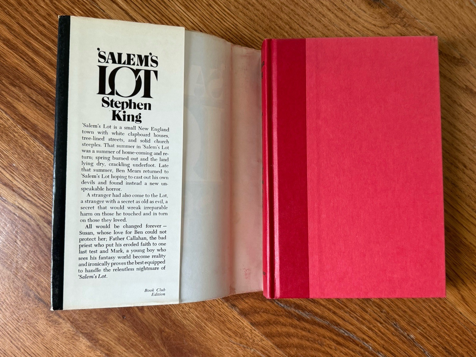 1975 SALEM&rsquo;S LOT Stephen King Hardcover First Book Club Edition BCE 1st edition