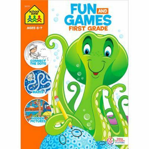 Fun & Games First Grade Ages 6-7 by School, Zone Staff, Like New Used, Free s…