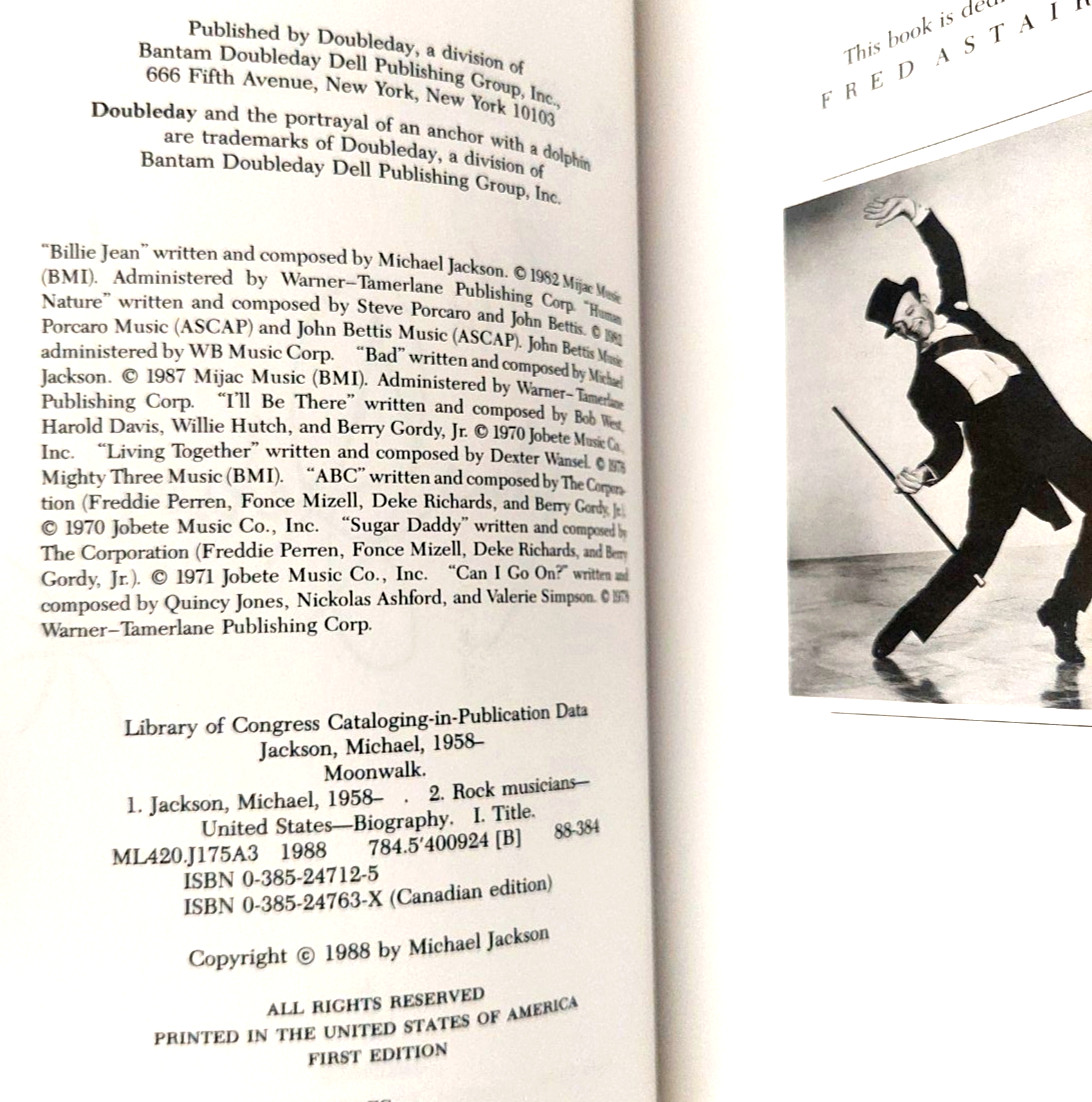 Moonwalk by Michael Jackson 1988 Hardcover Dust Jacket 1st Edition