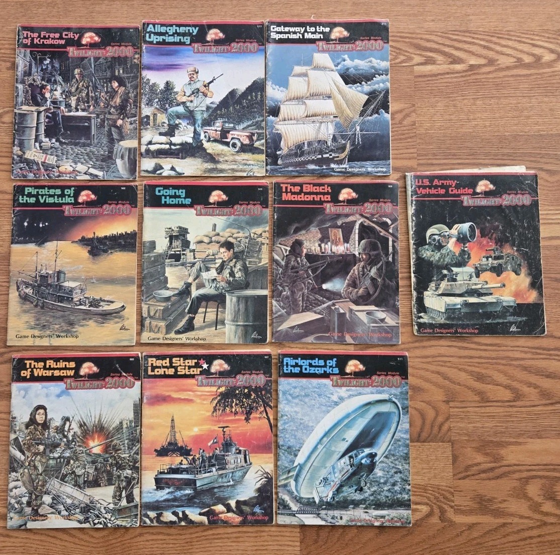 10 Twilight 2000 Military Role Playing Book Lot Used Rare RPG vintage