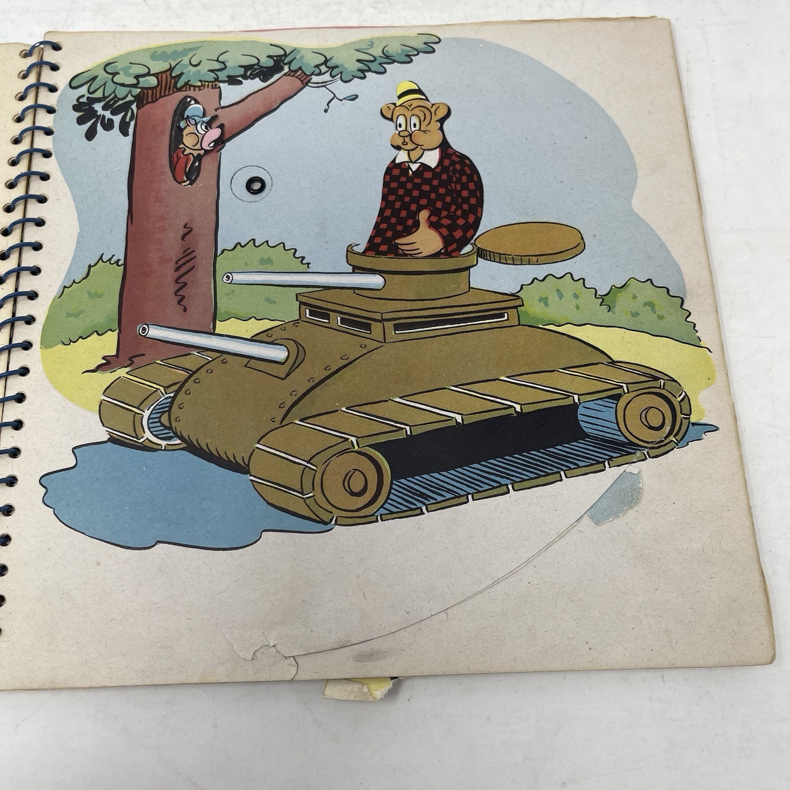 Benny Beaver and Fuzzy Bear Animated Novelty Book 1945 Complete Clean