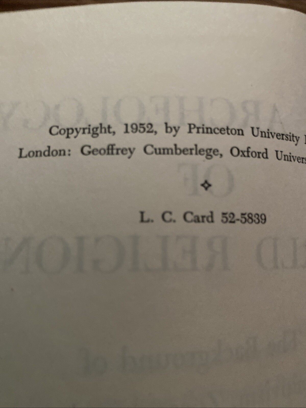 The Archeology Of World Religions by Jack Finegan – Pub: Princeton 1952 HC