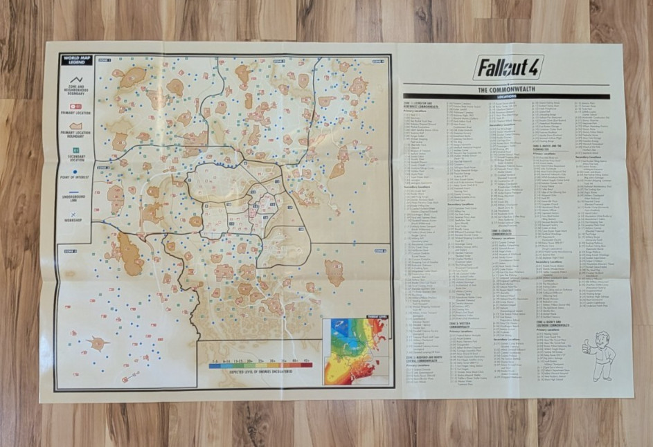 Fallout 4 Vault Dweller&rsquo;s Survival Guide Collector&rsquo;s Edition Hardcover + Map